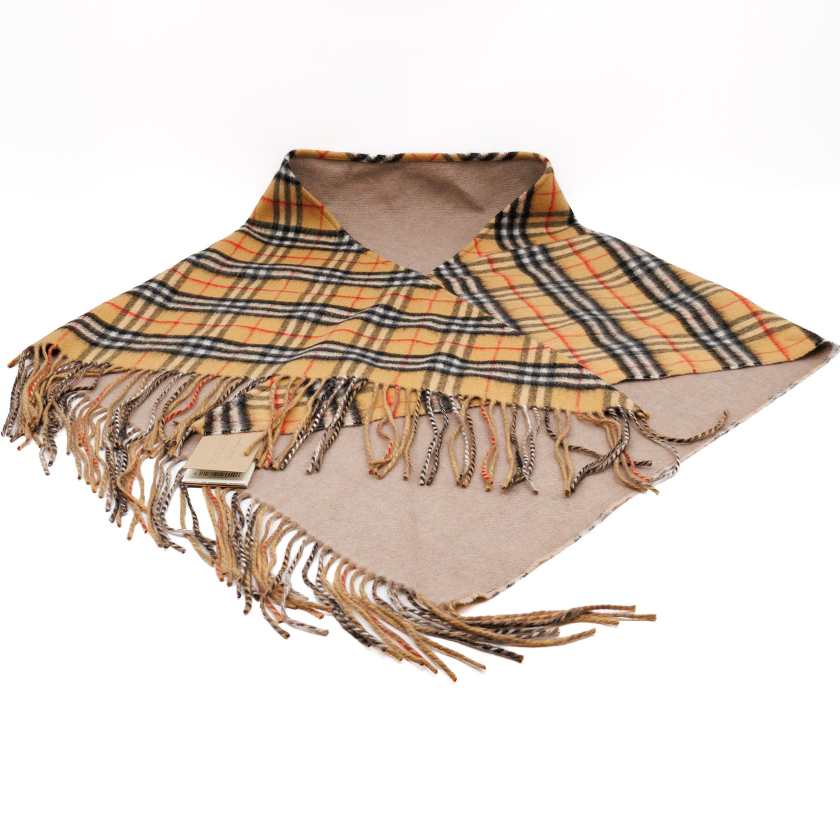 Cashmere Muffler Sandstone Vintage Check