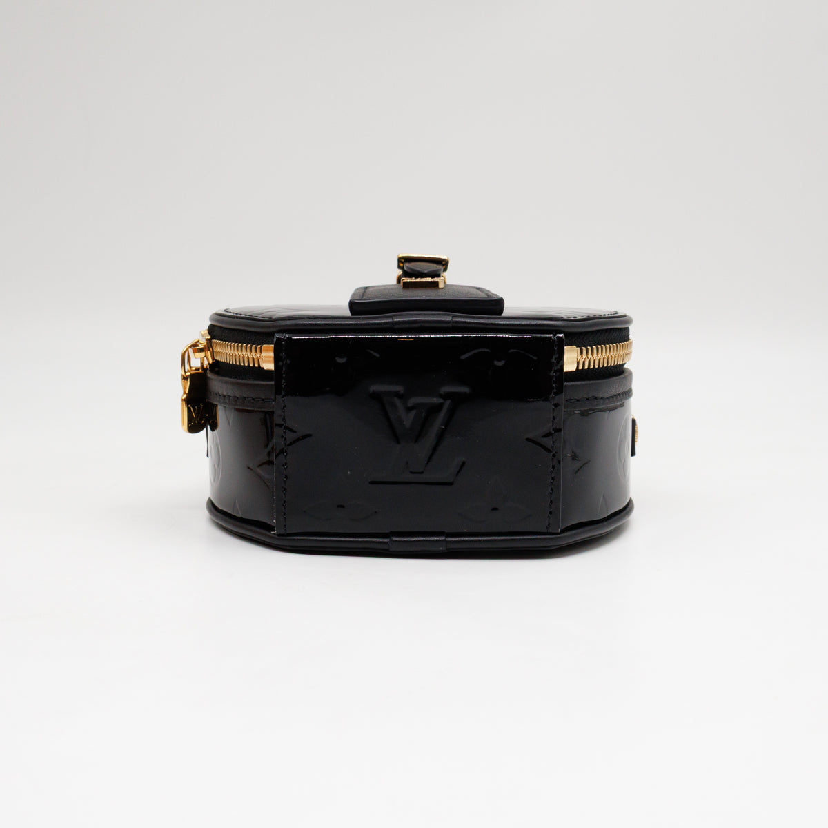 Mini Boite Chapeau Black Vernis Gold