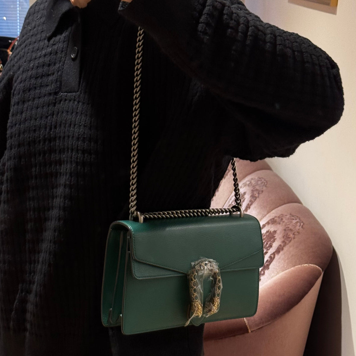 Dionysus Small Green Leather