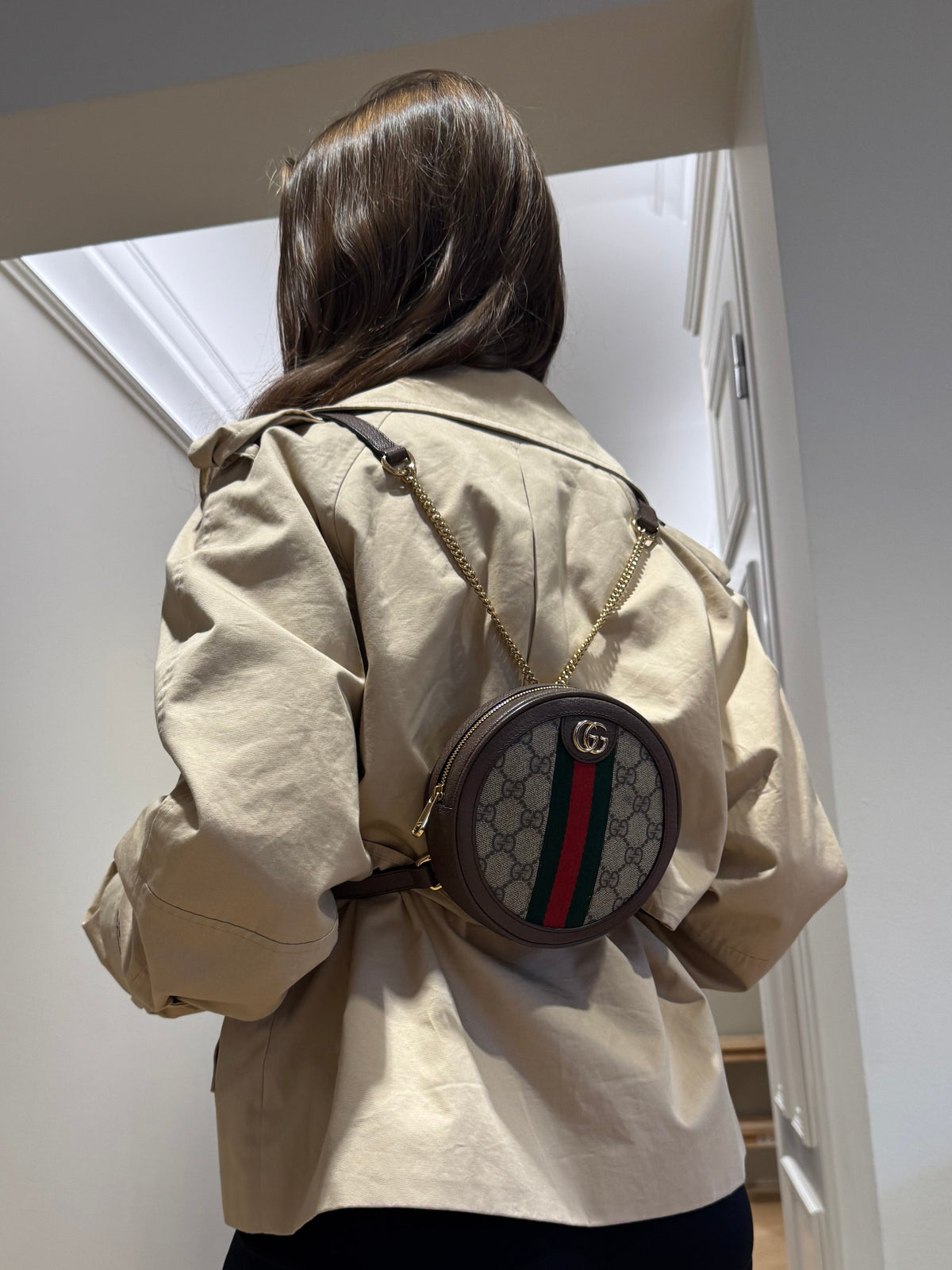 Ophidia Small Round Backpack GG Supreme