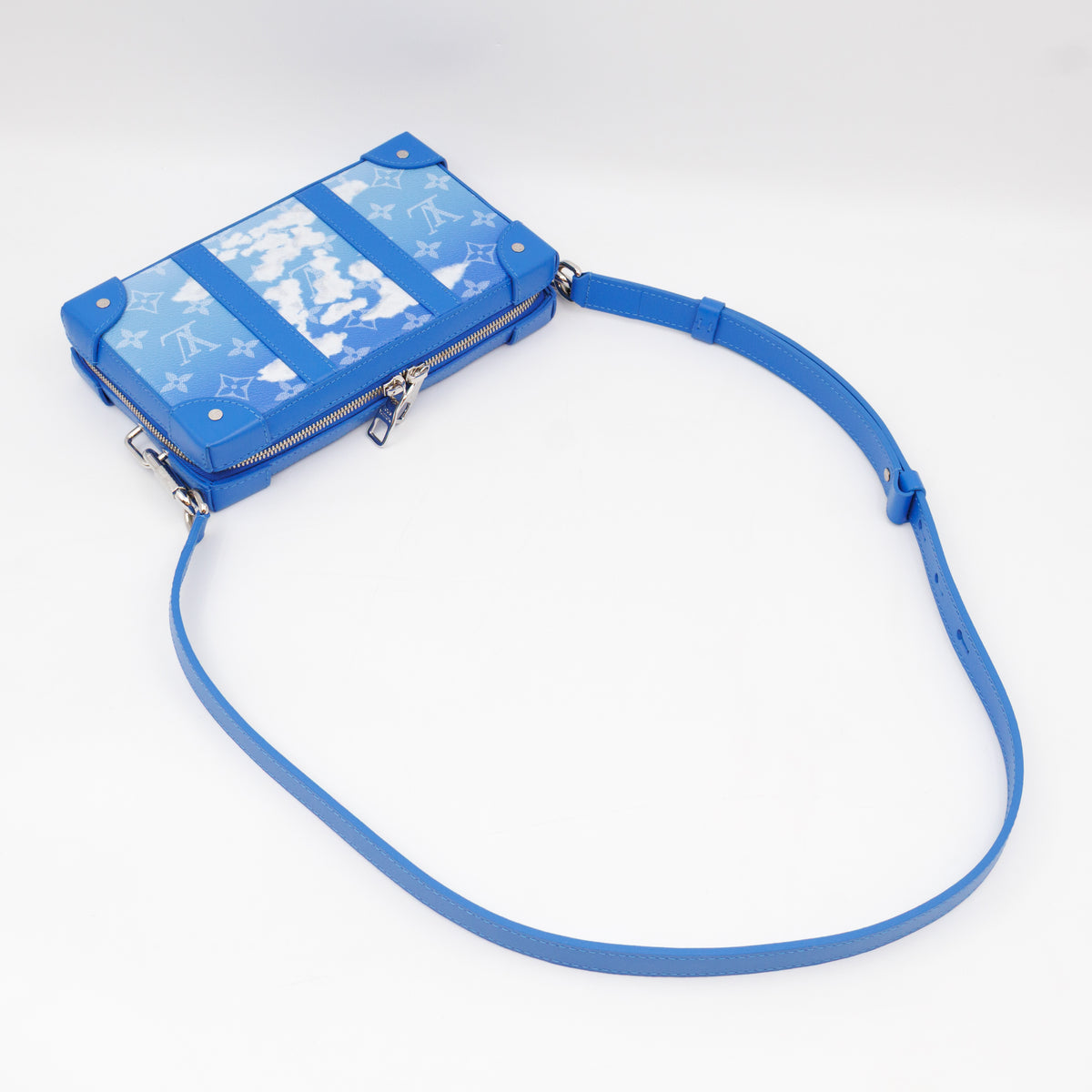 Soft Trunk Wallet Monogram Clouds Blue