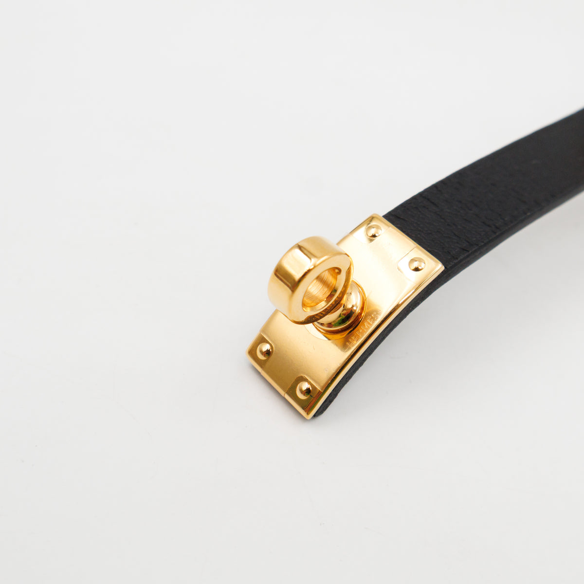 Kelly Glove Clip Black Leather Gold