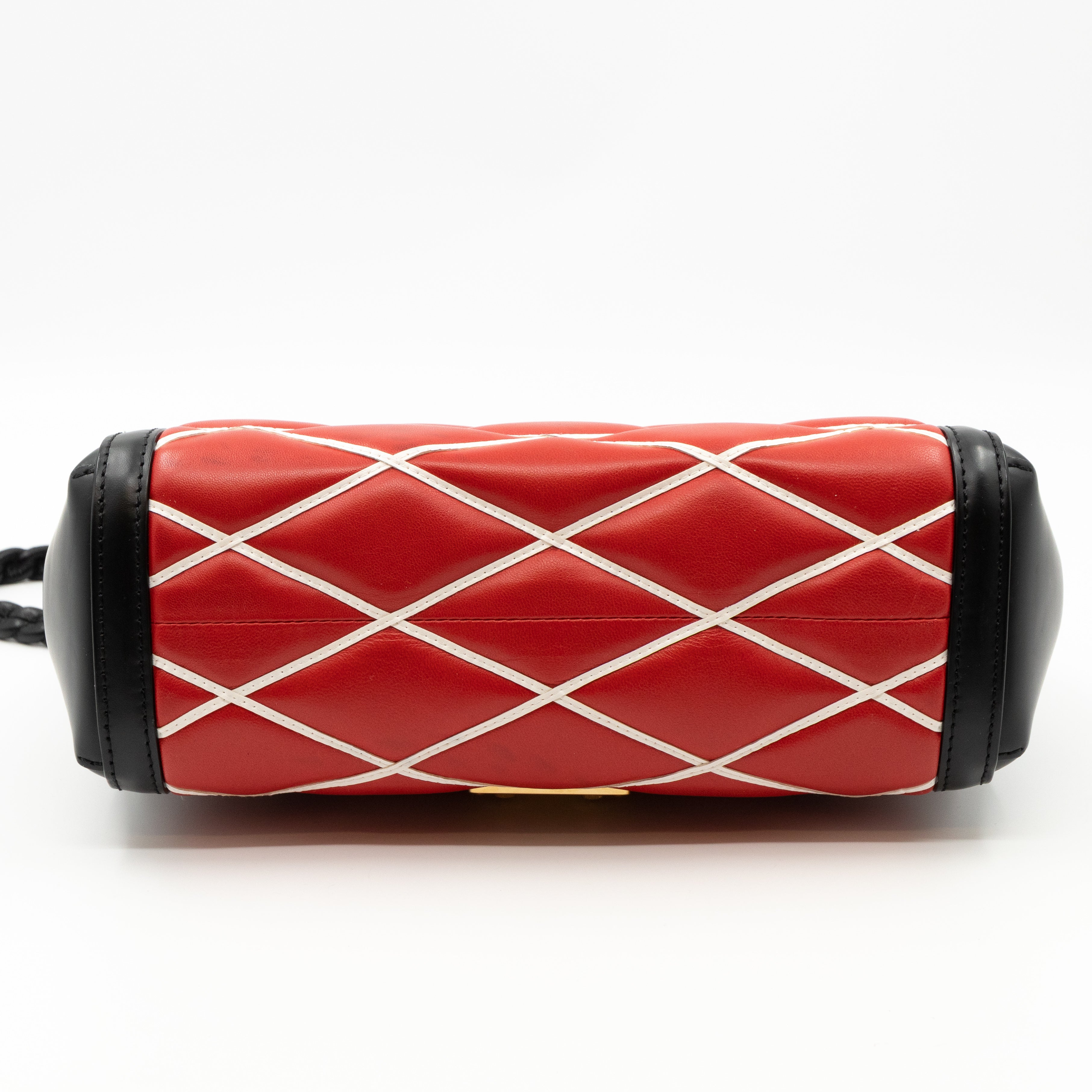 Malletage Pochette Flap Bag Red Leather