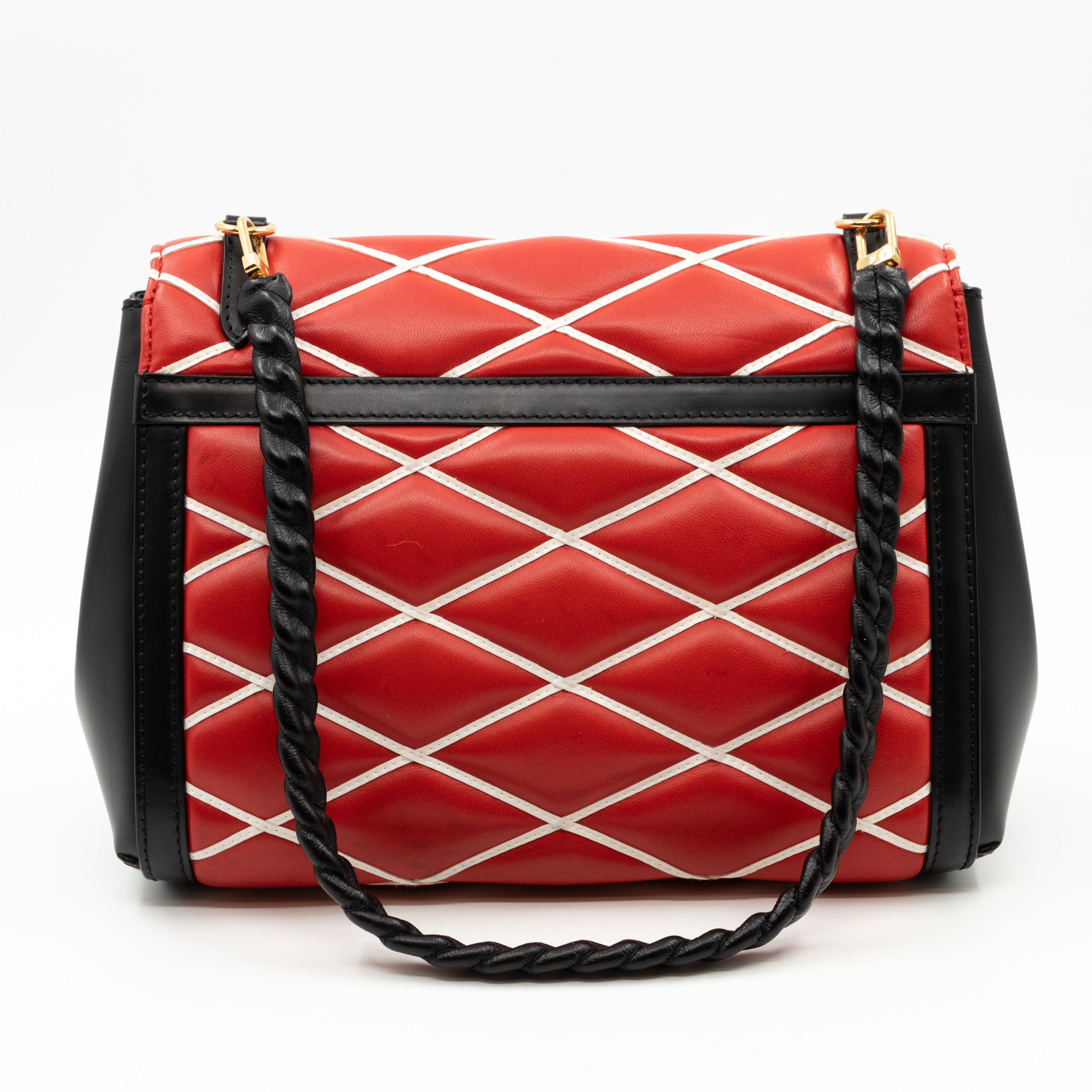 Malletage Pochette Flap Bag Red Leather