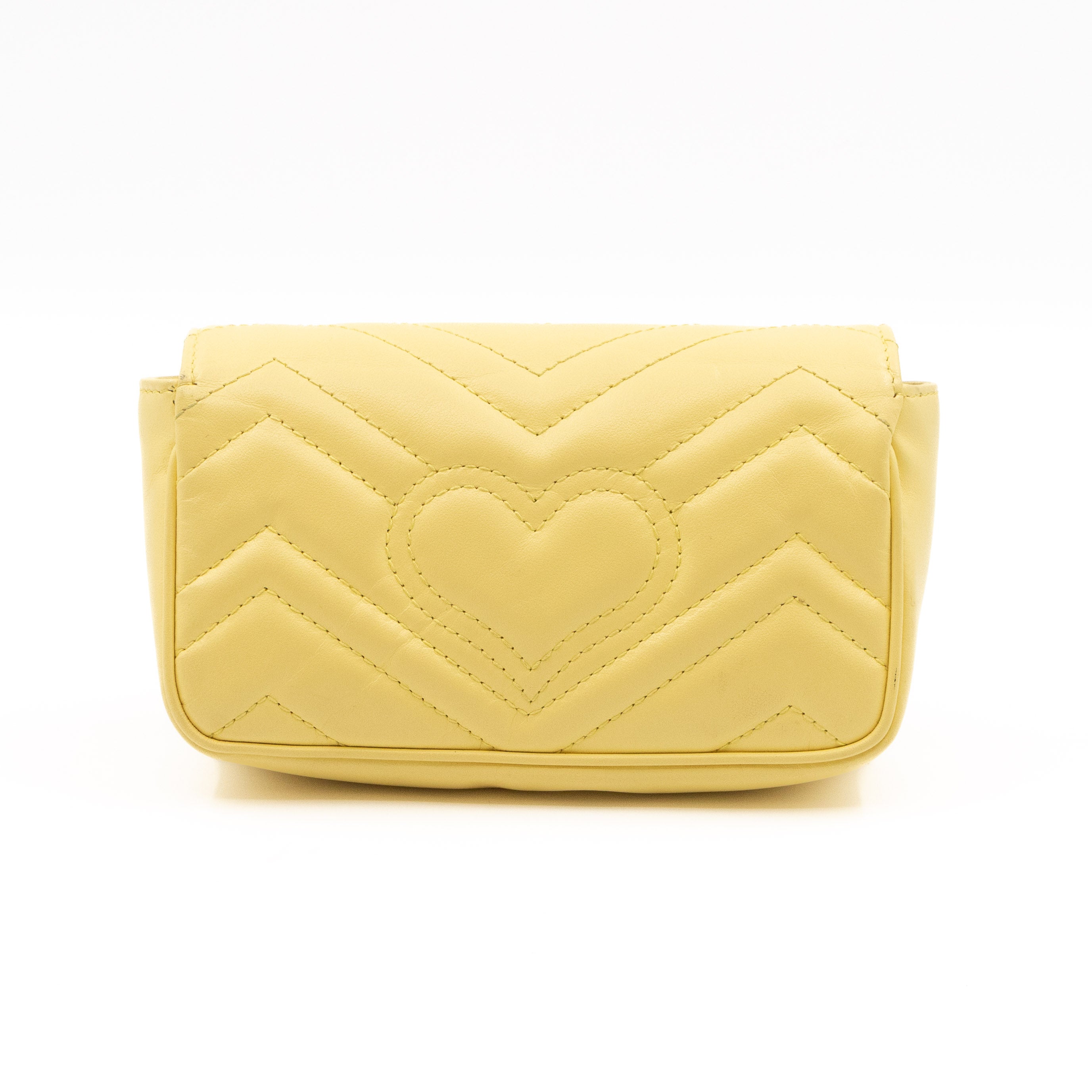 GG Marmont Flap Matelassé Super Mini Yellow