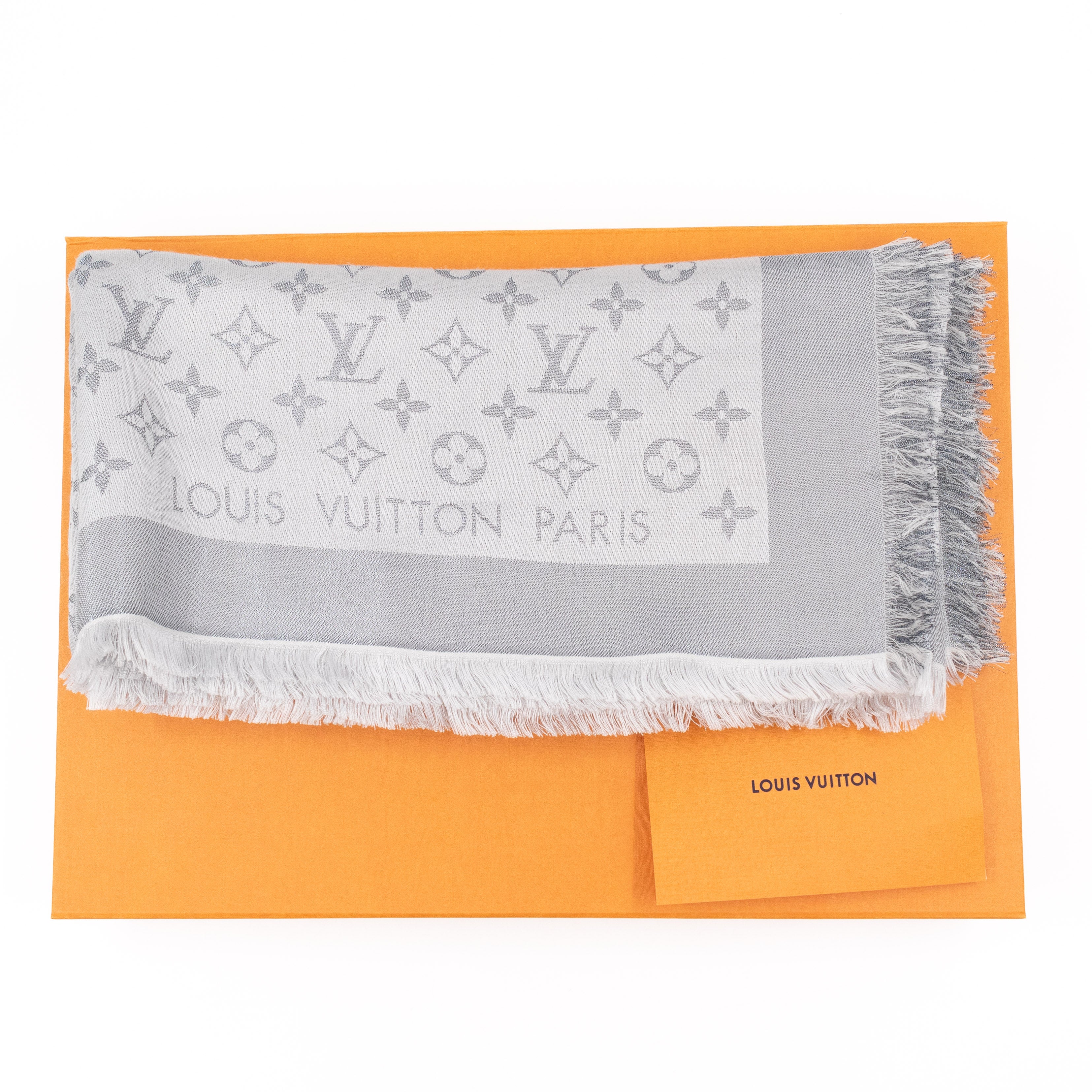 Monogram Shine Shawl Glacier