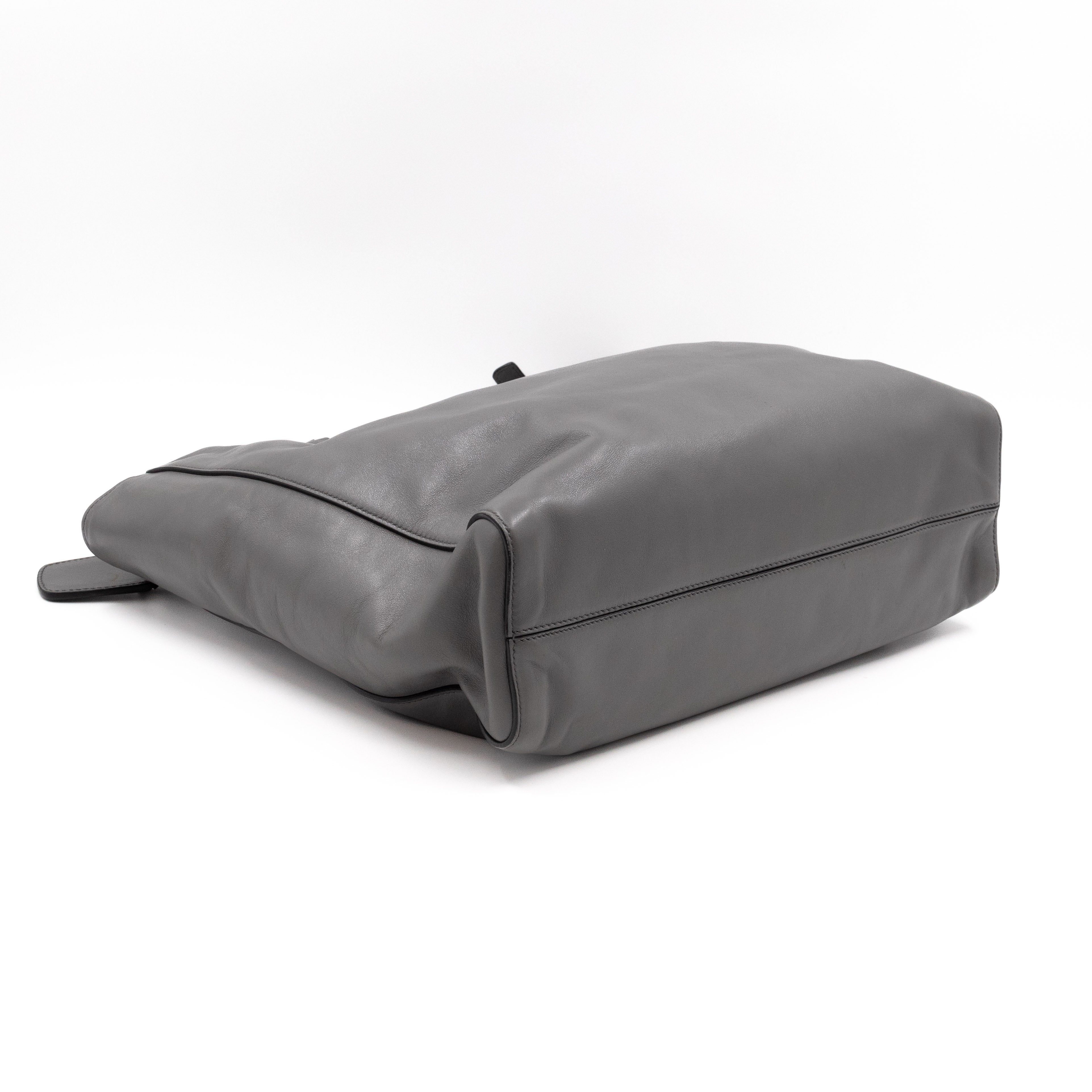 Shopping Tote Grey Soft Calfskin
