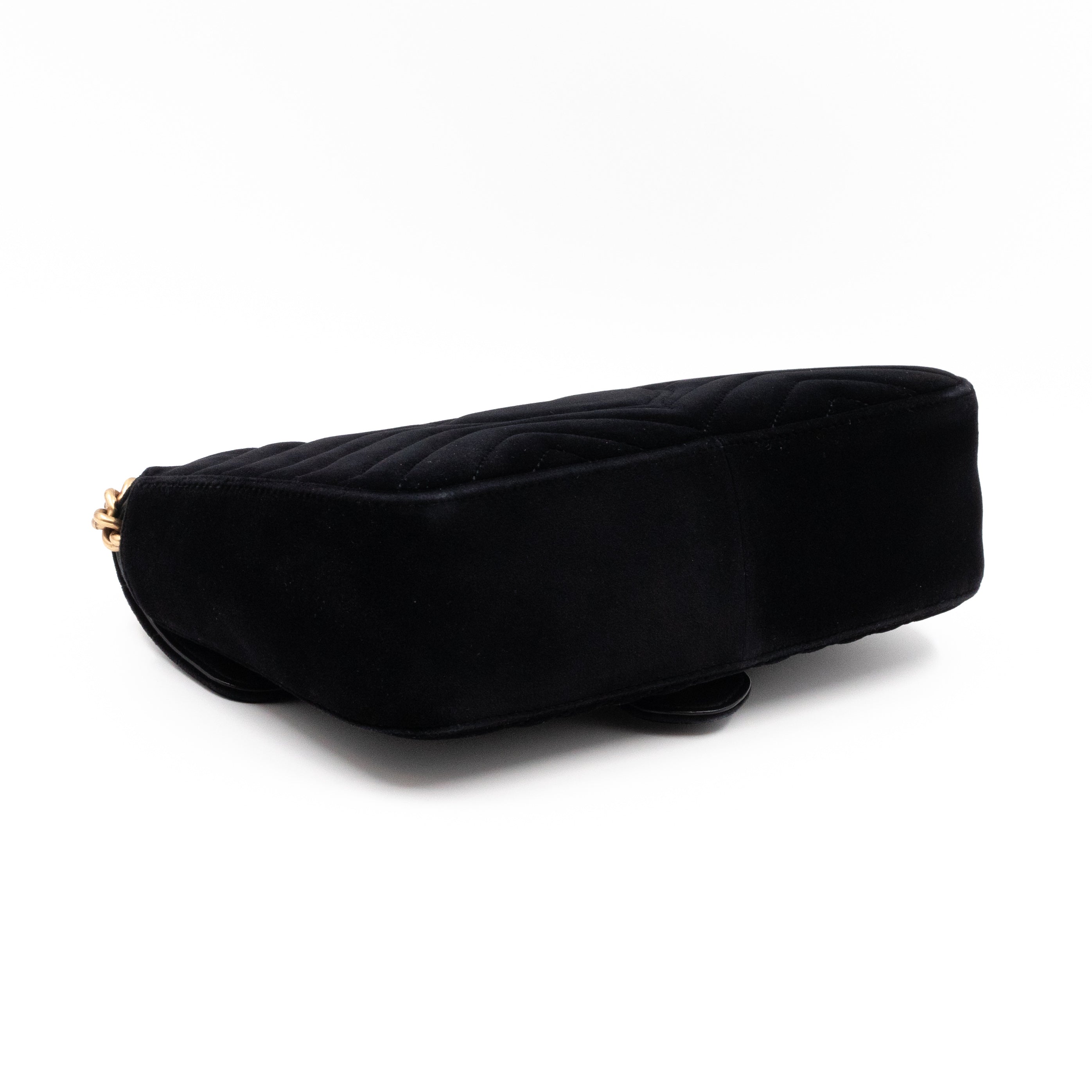 GG Marmont Small Black Velvet