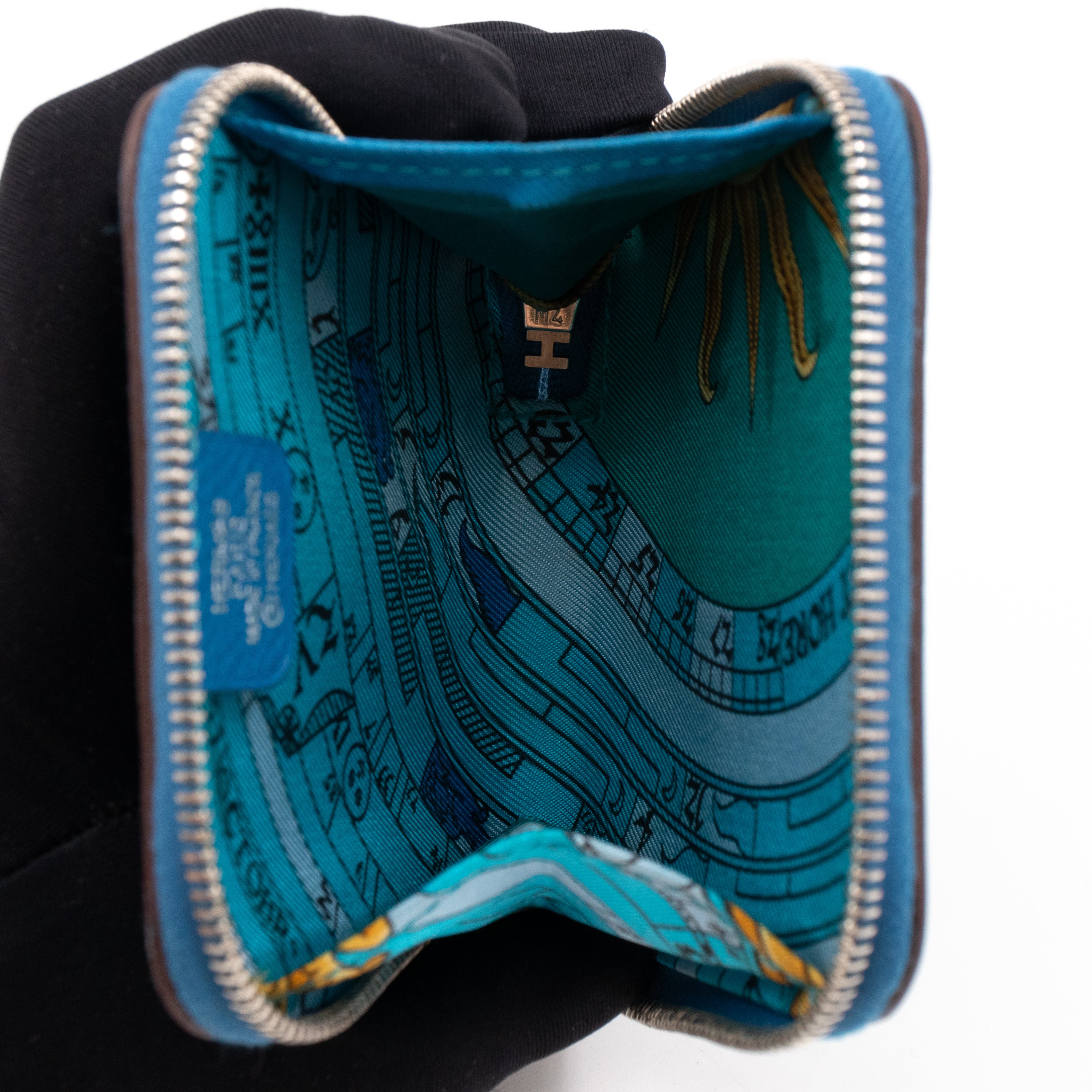 Silk'in Change Purse Blue Leather