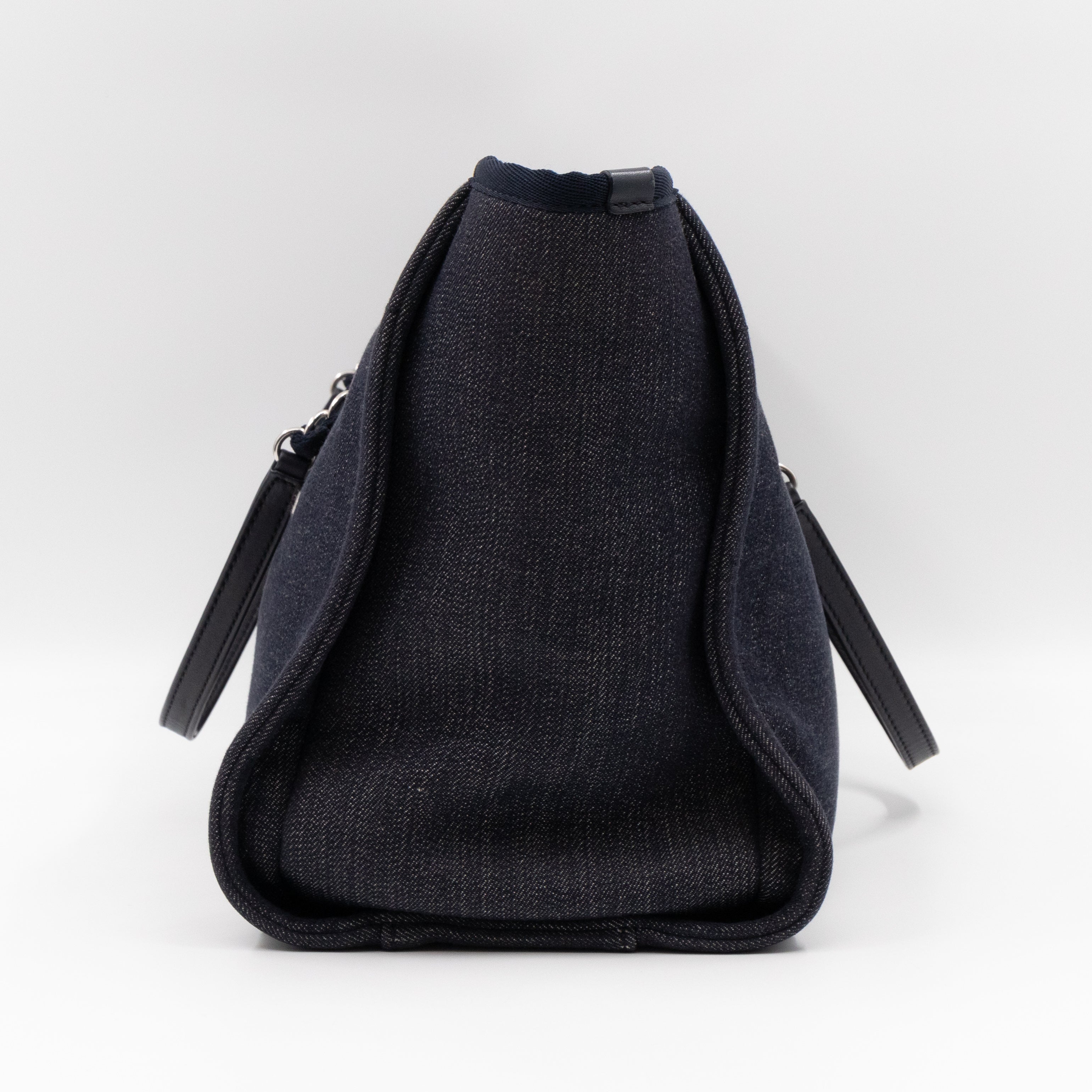 Deauville Medium Tote Dark Blue Canvas