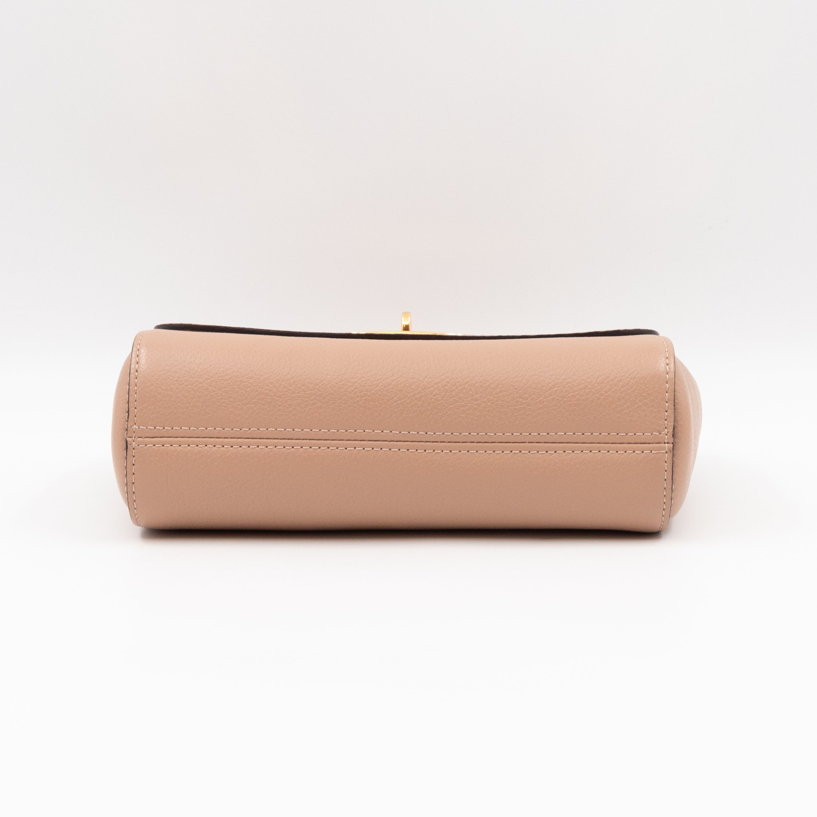 Lily Small Beige Leather Gold