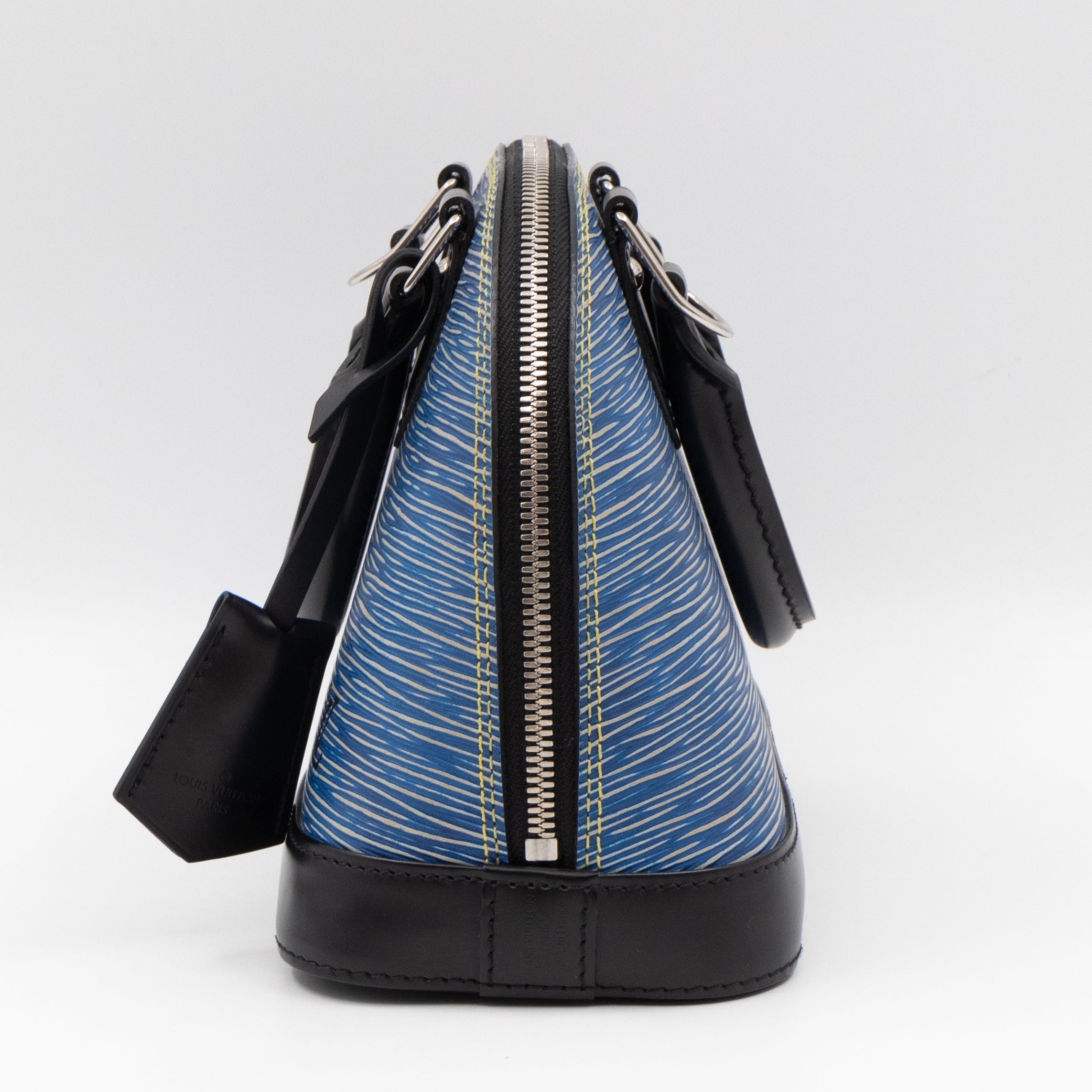 Alma BB Epi Leather Denim Blue Black
