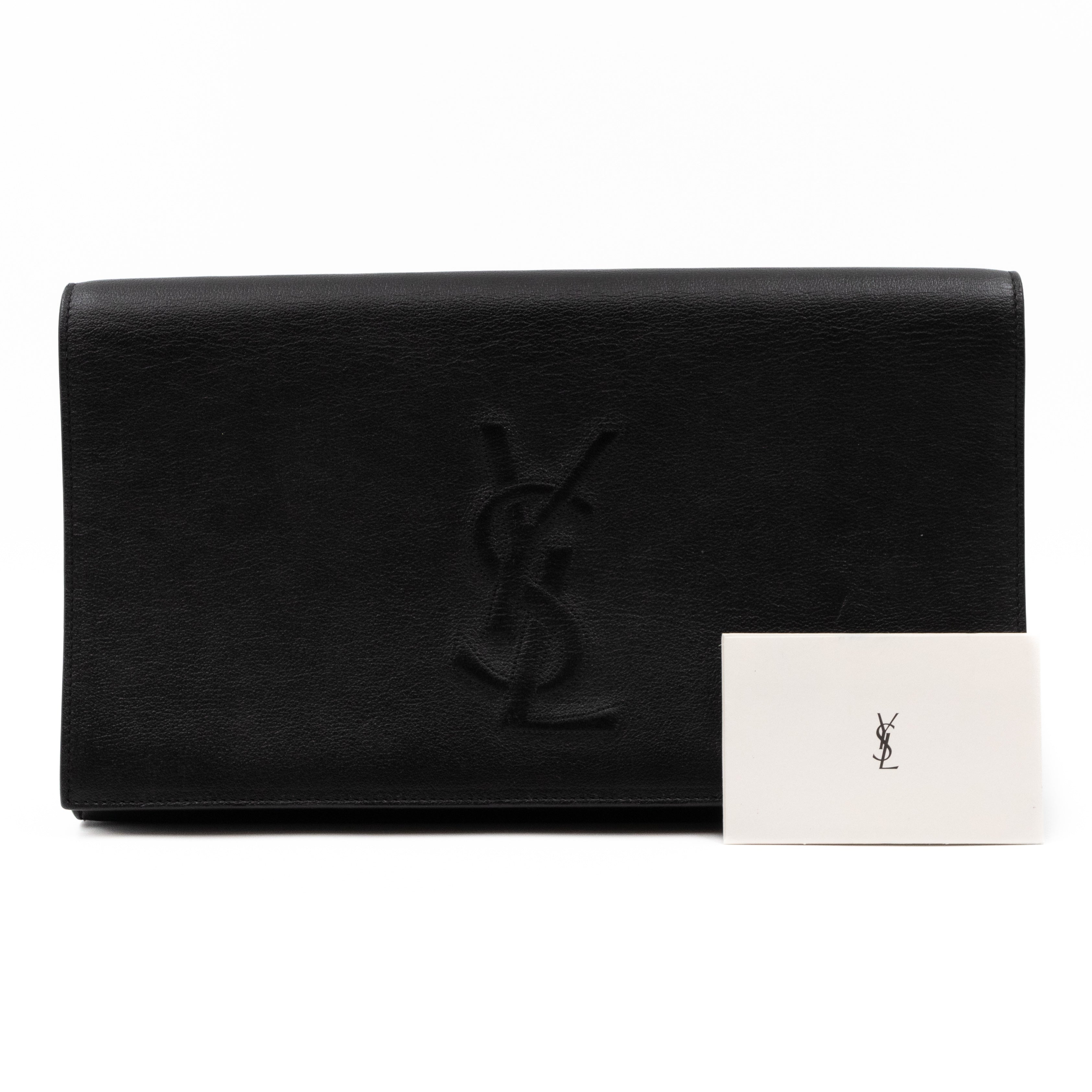 Belle De Jour Clutch Large Leather Black