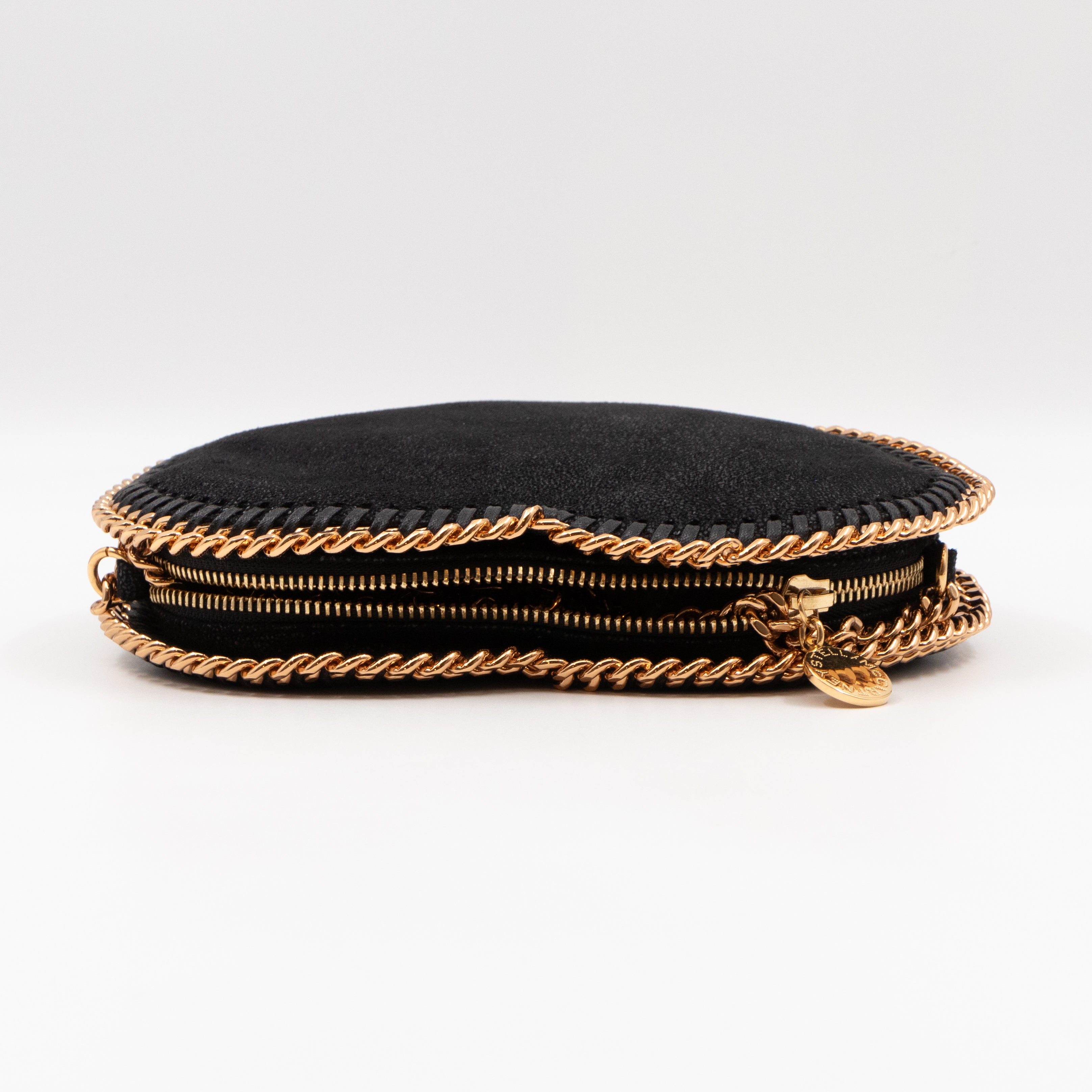 Falabella Heart Crossbody Bag Black Rose Gold