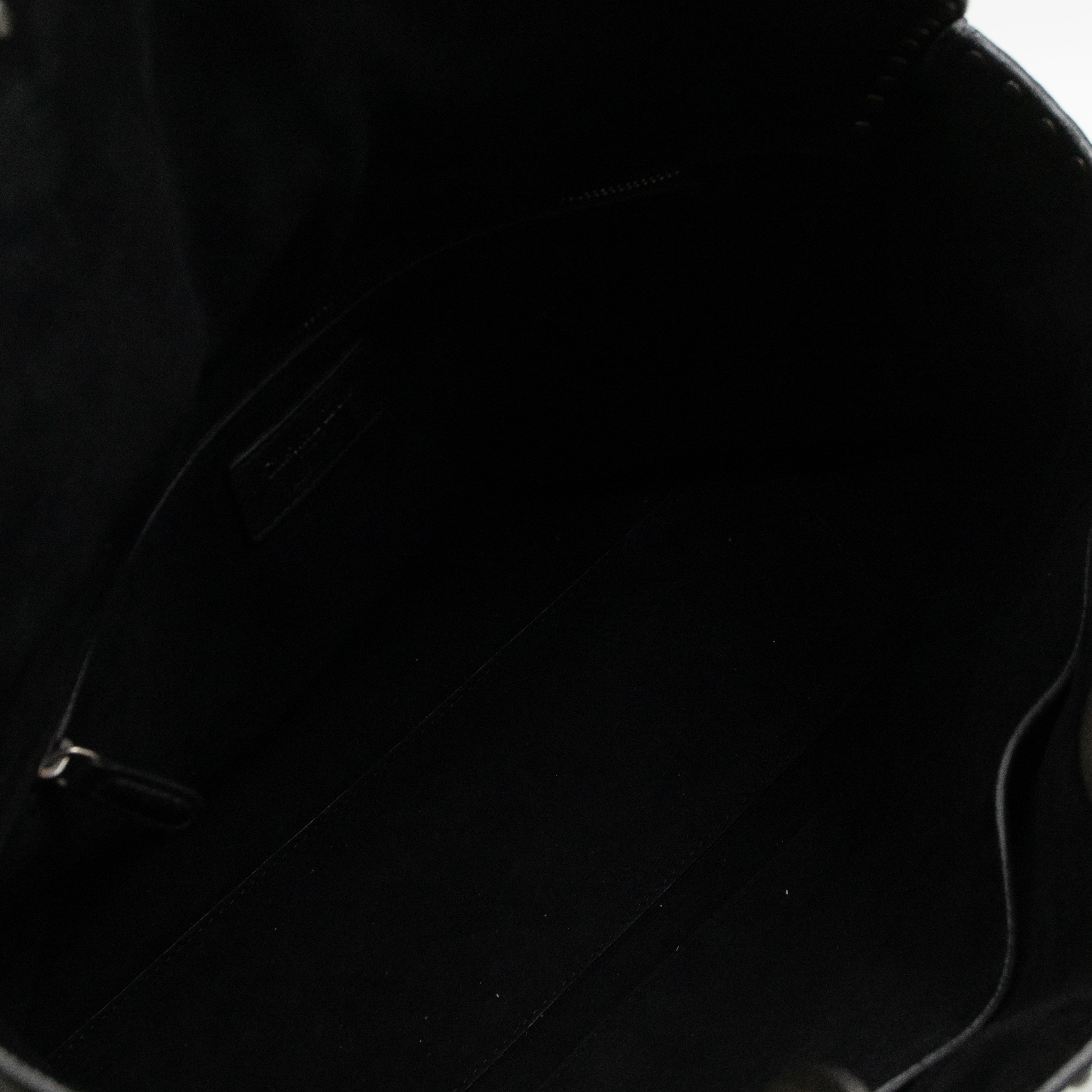 Lady Dior Large Supple Studded Black Calfskin Leather