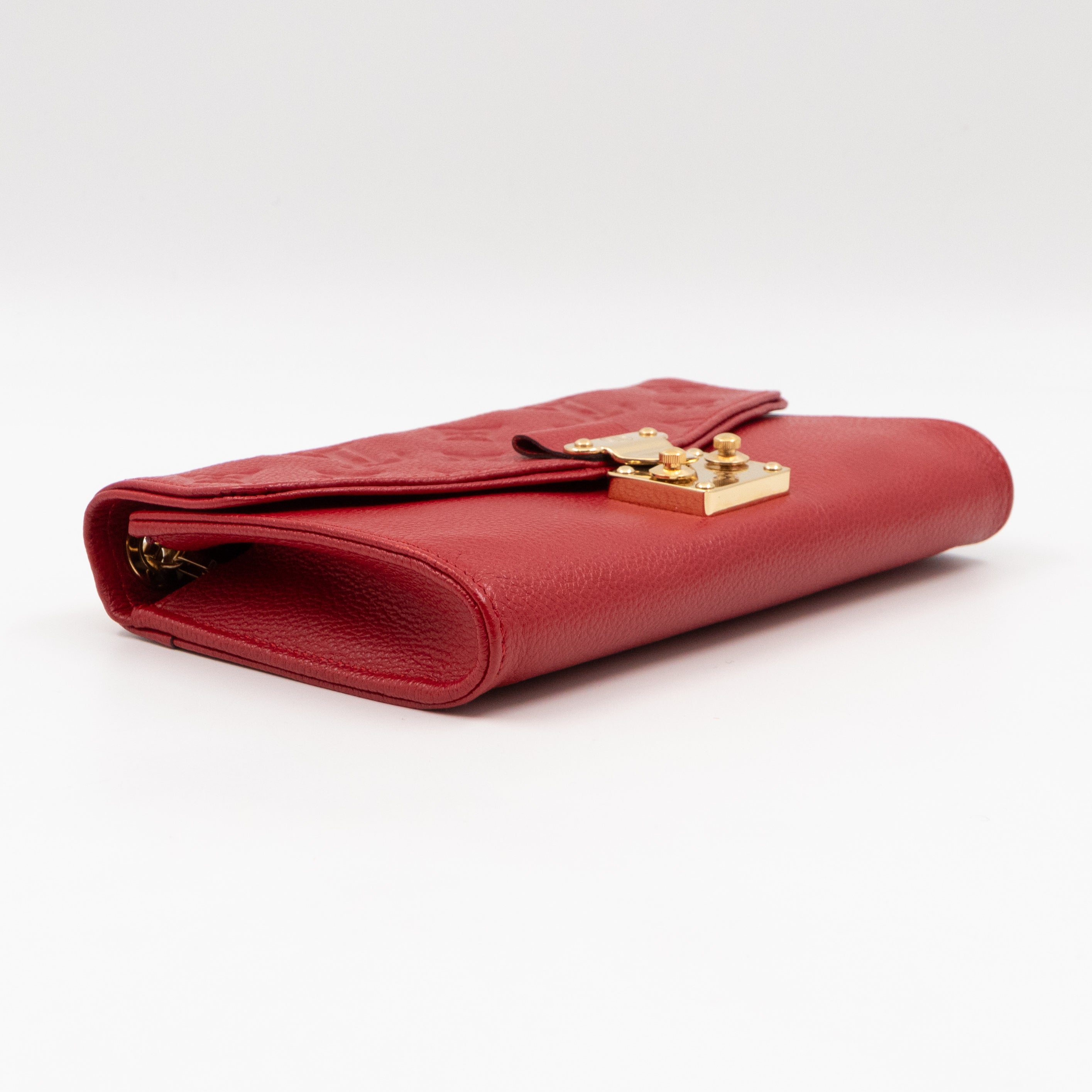 Saint Germain Pochette with chain Red Monogram Empreinte