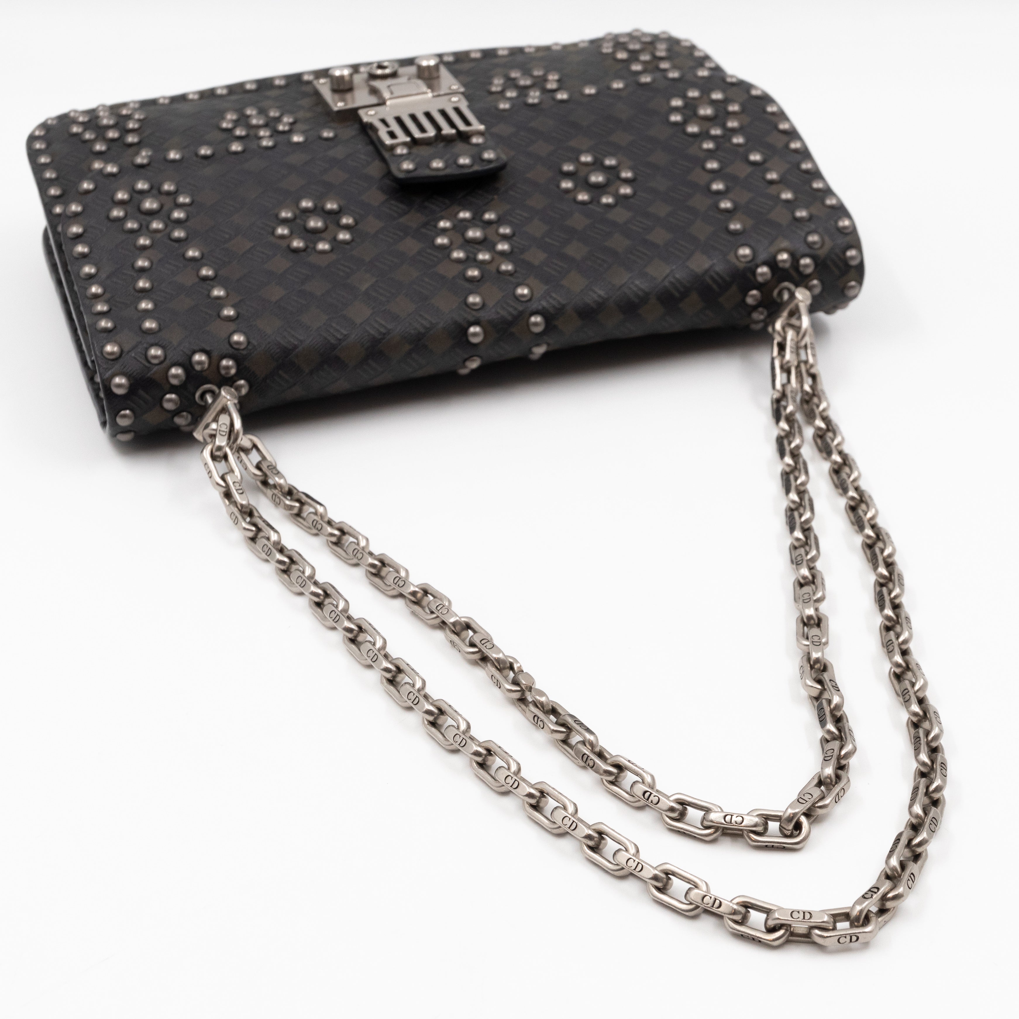 Addict Medium Black Calfskin Ruthenium