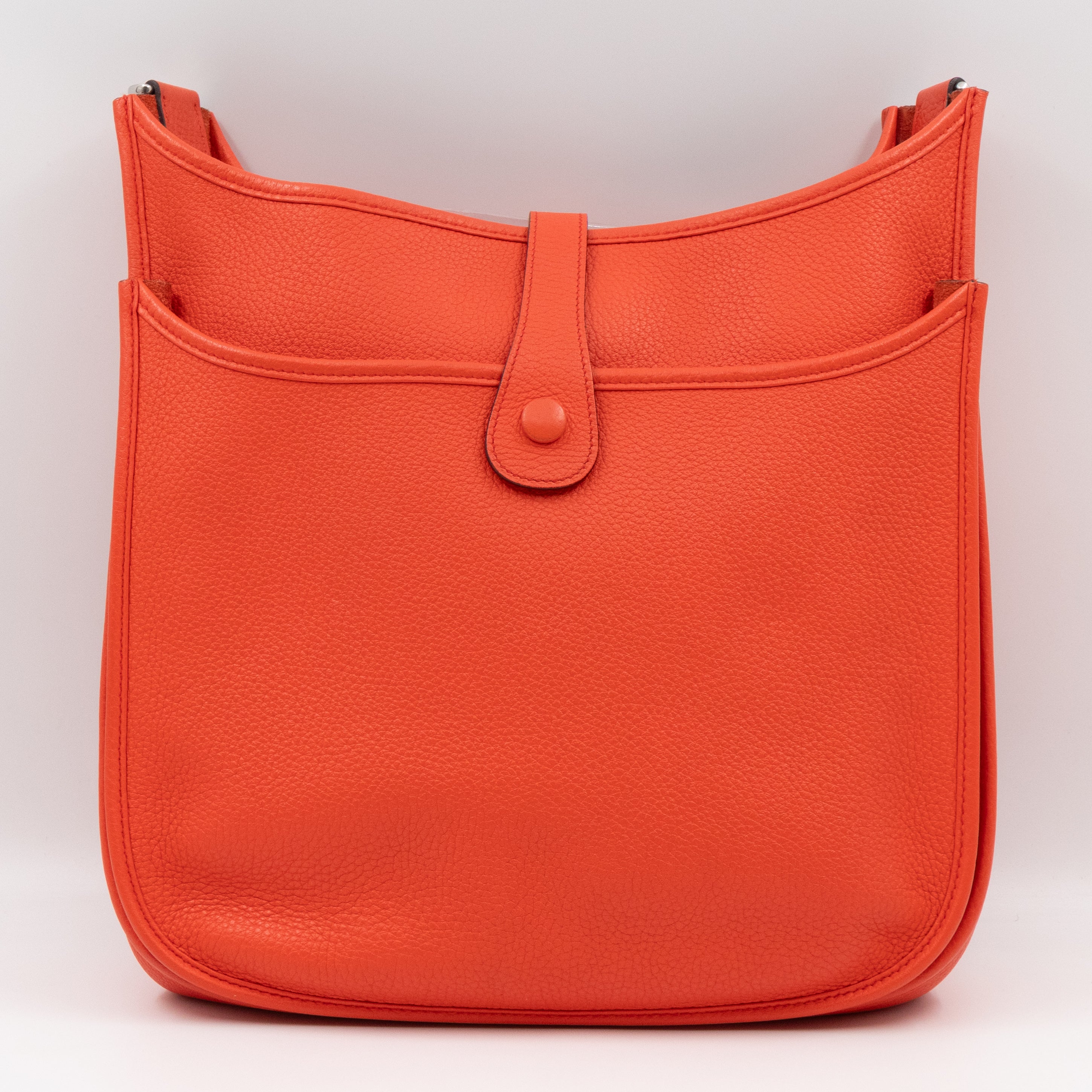 Evelyne III 33 Orange Feu Leather