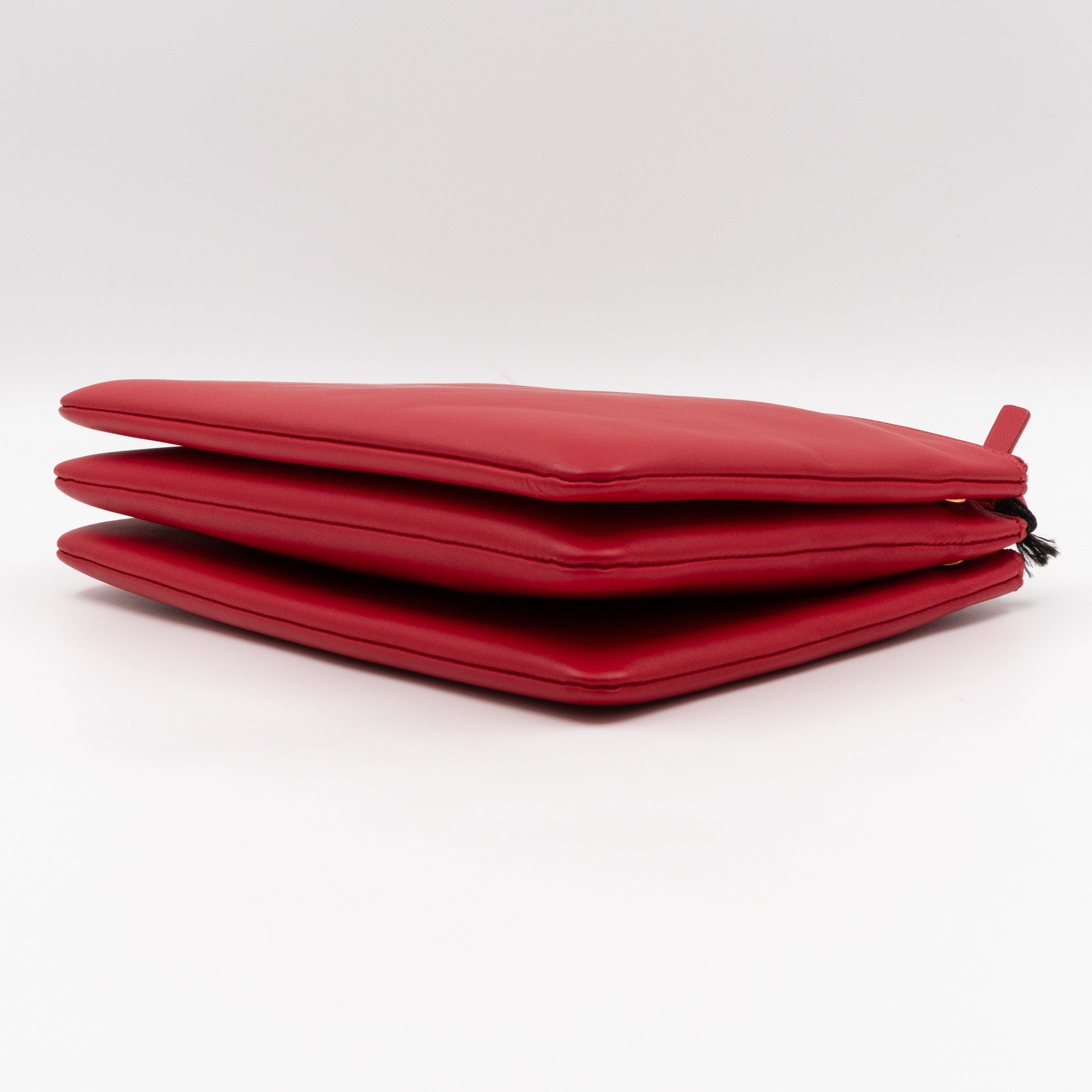Large Trio Bag Red Leather