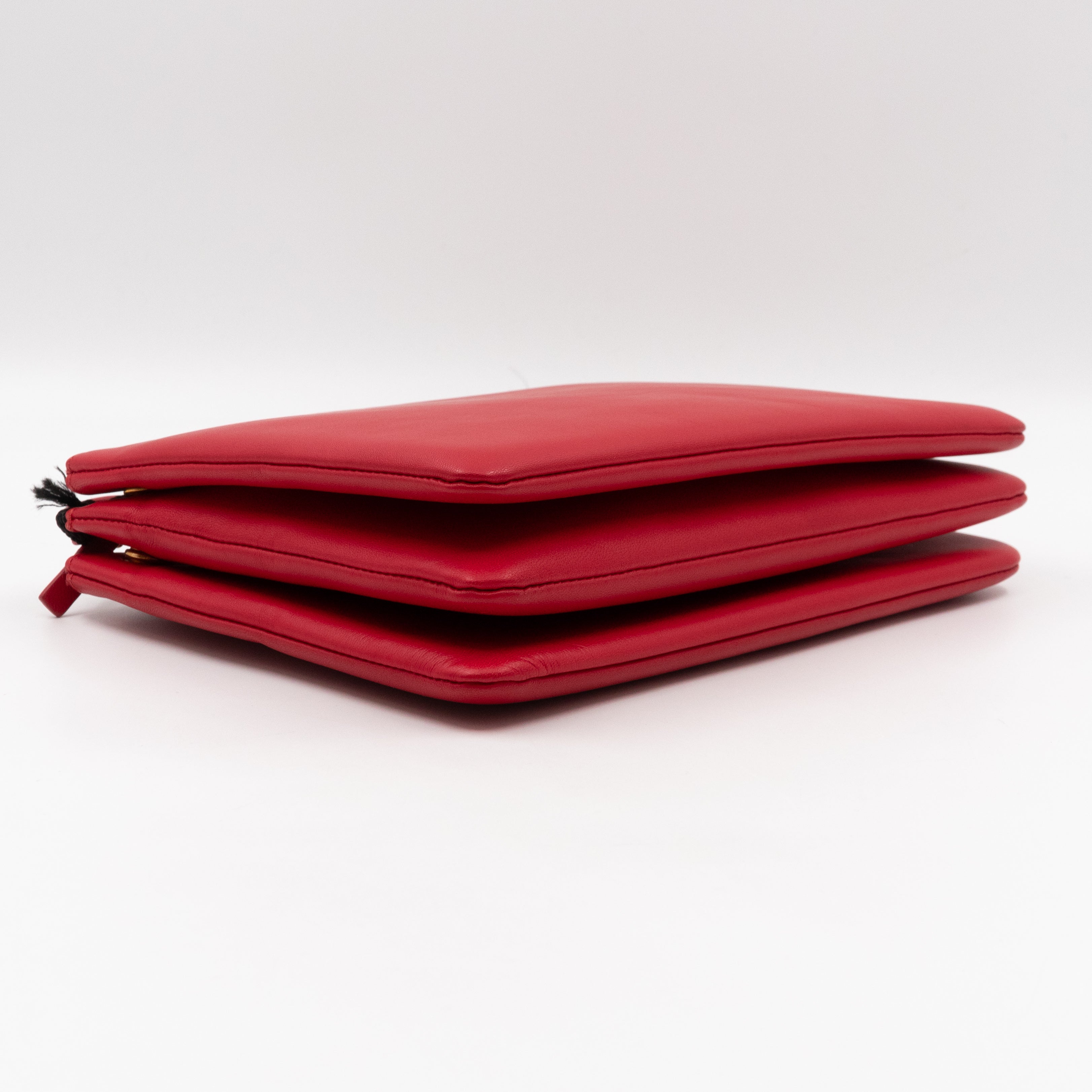 Large Trio Bag Red Leather