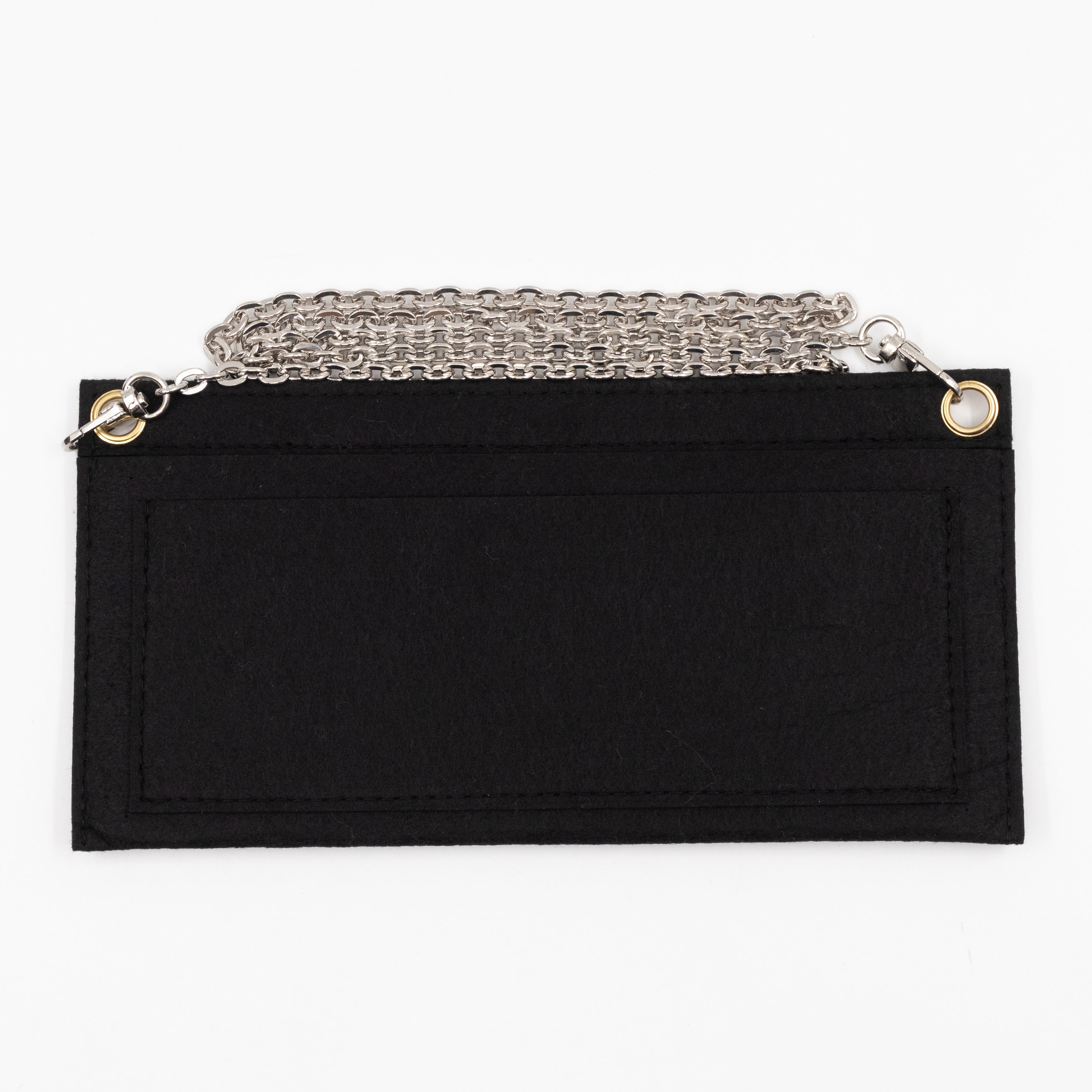 Studded Grommet Clutch Dark Brown Leather