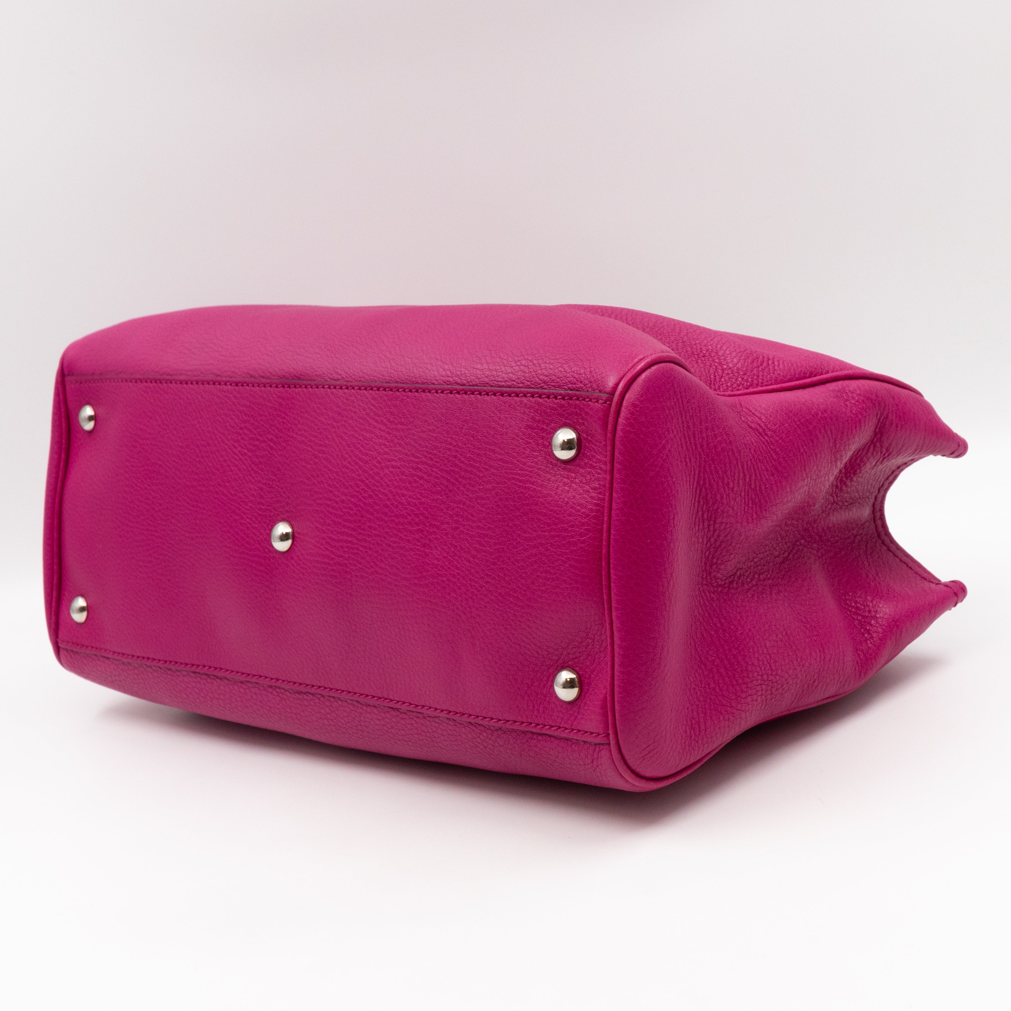 Bamboo Shopper Tote Pink Leather