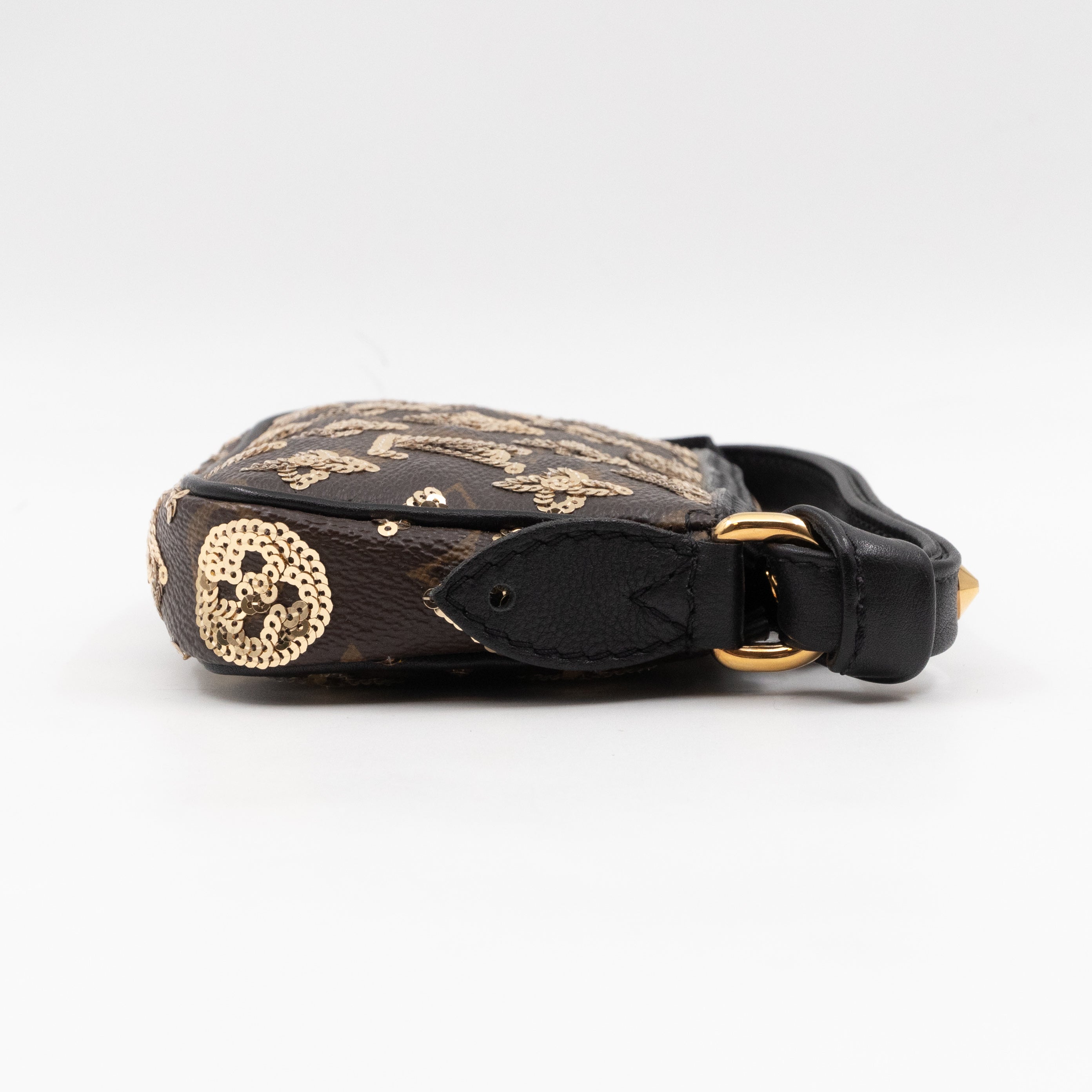 Mini Pochette Accessoires Monogram Eclipse Gold Sequins
