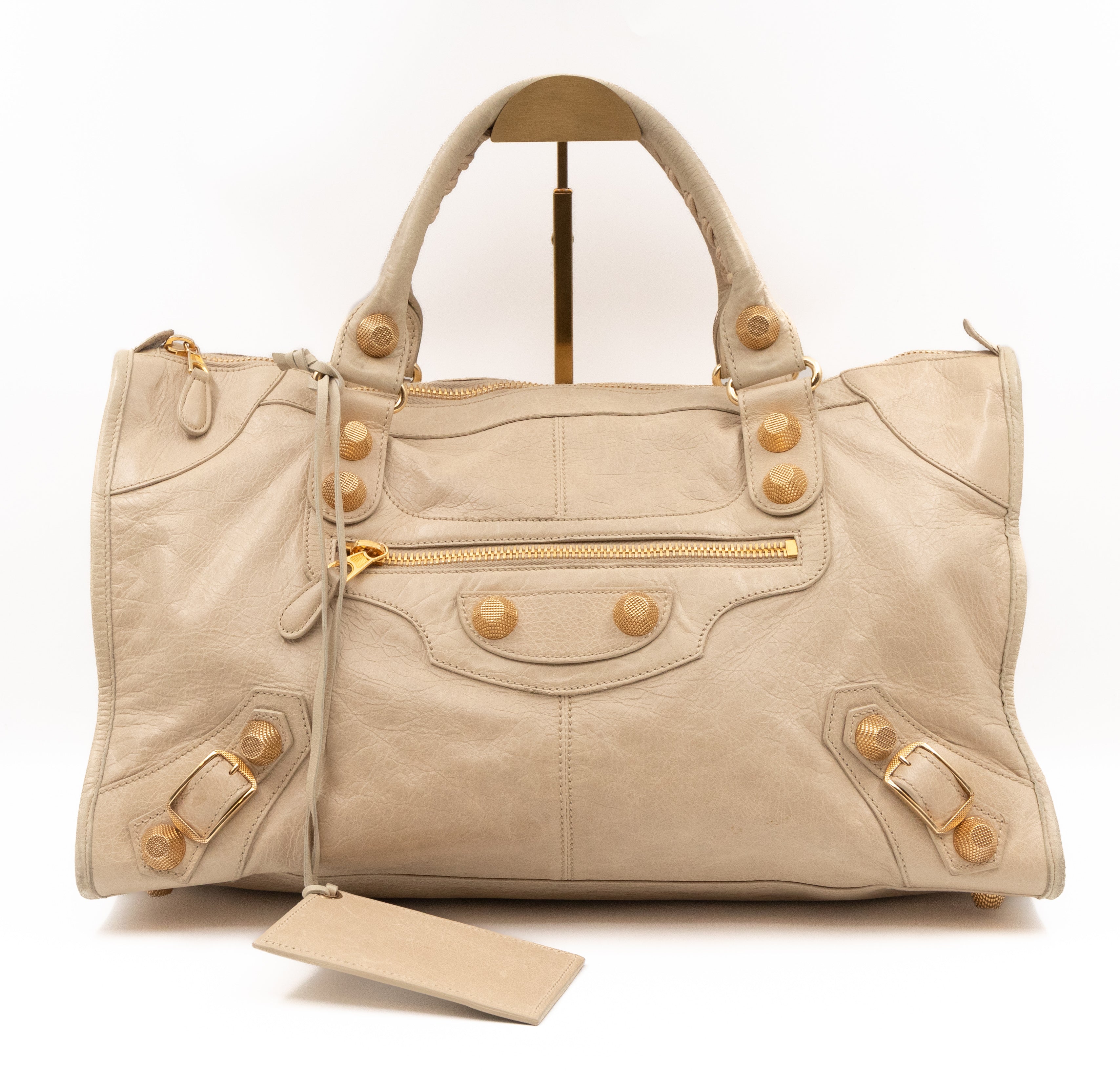 Work Giant 21 Beige Leather Gold