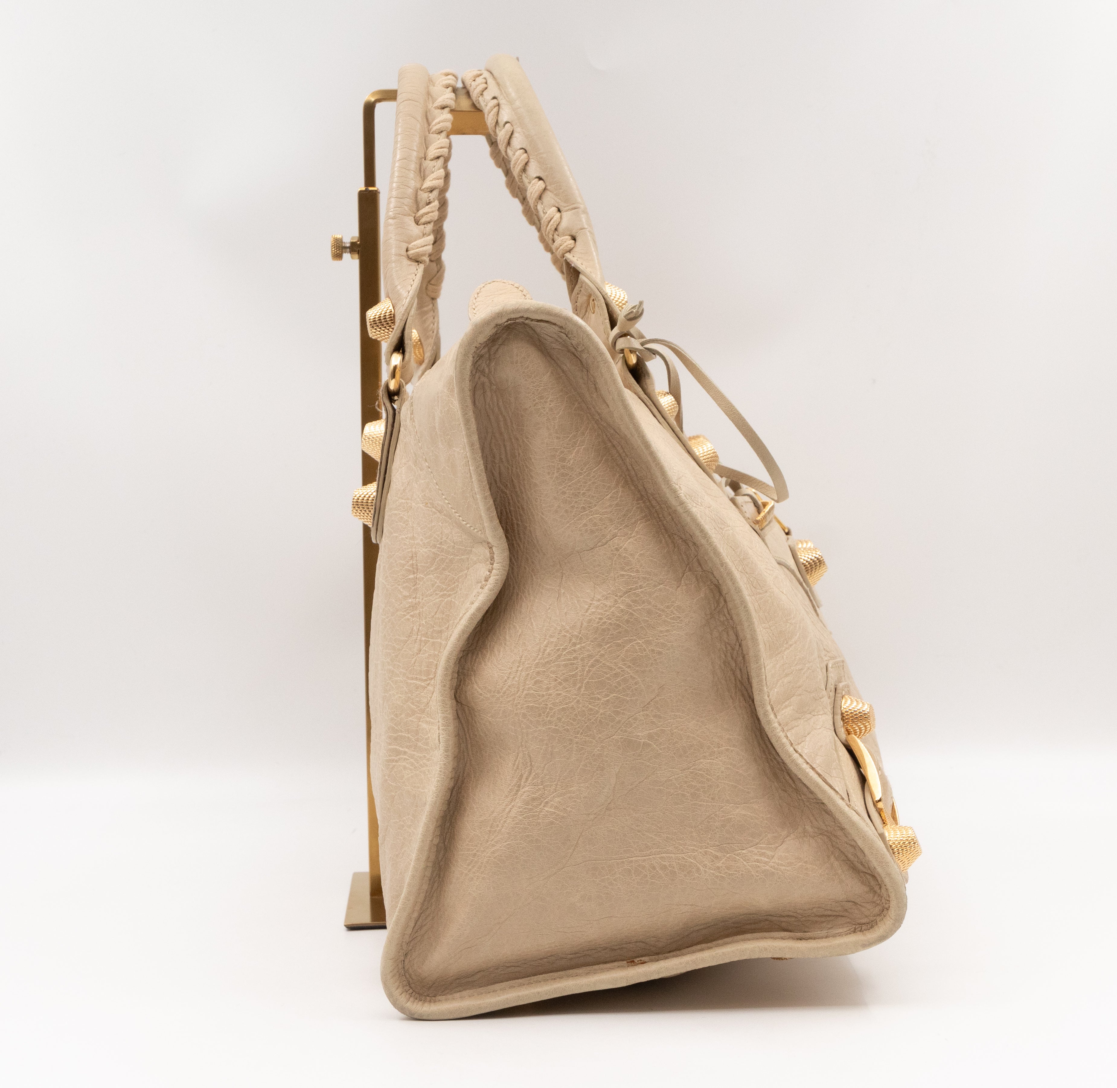 Work Giant 21 Beige Leather Gold