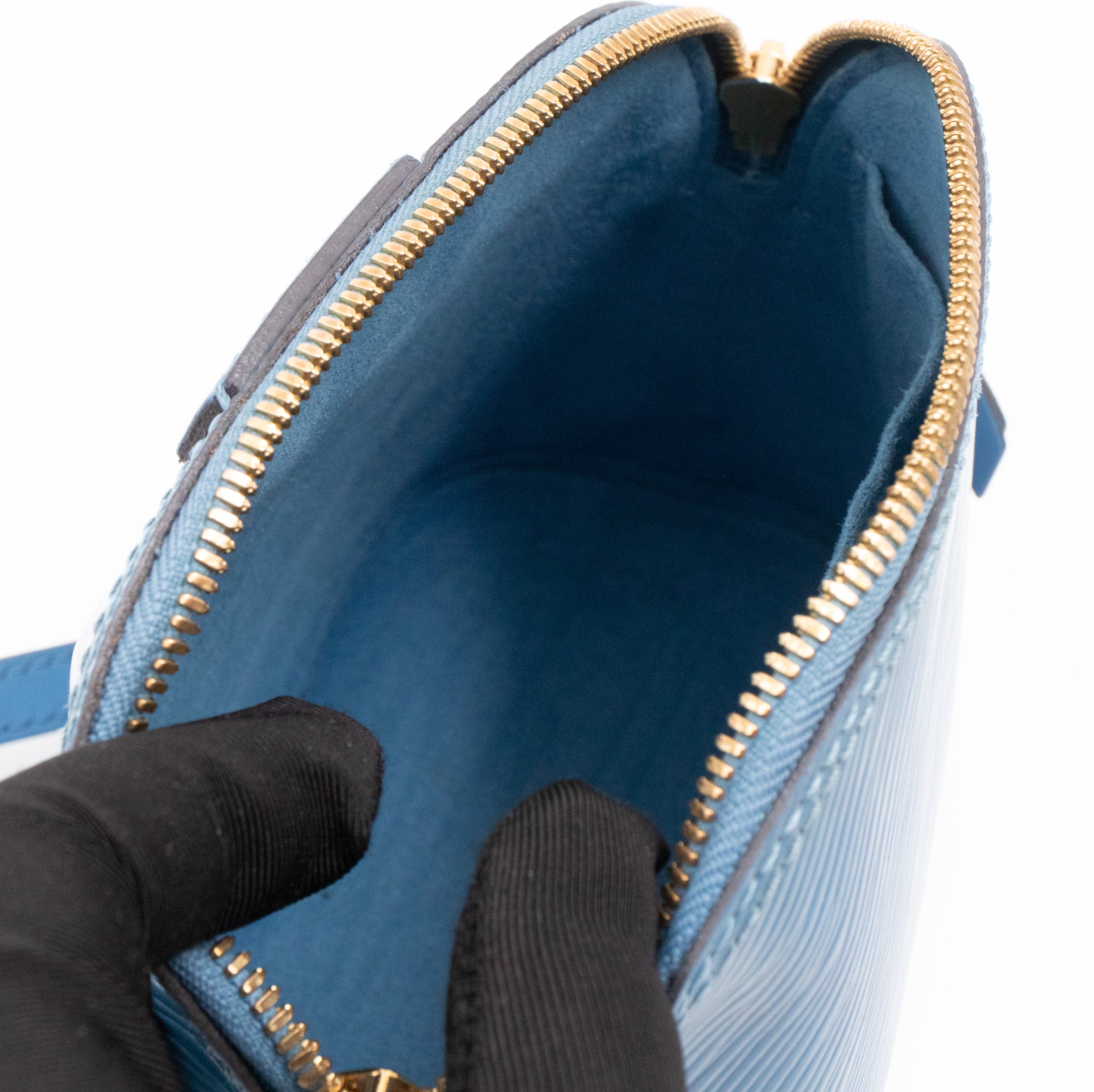 Alma Mini Chain Epi Leather Bleuet