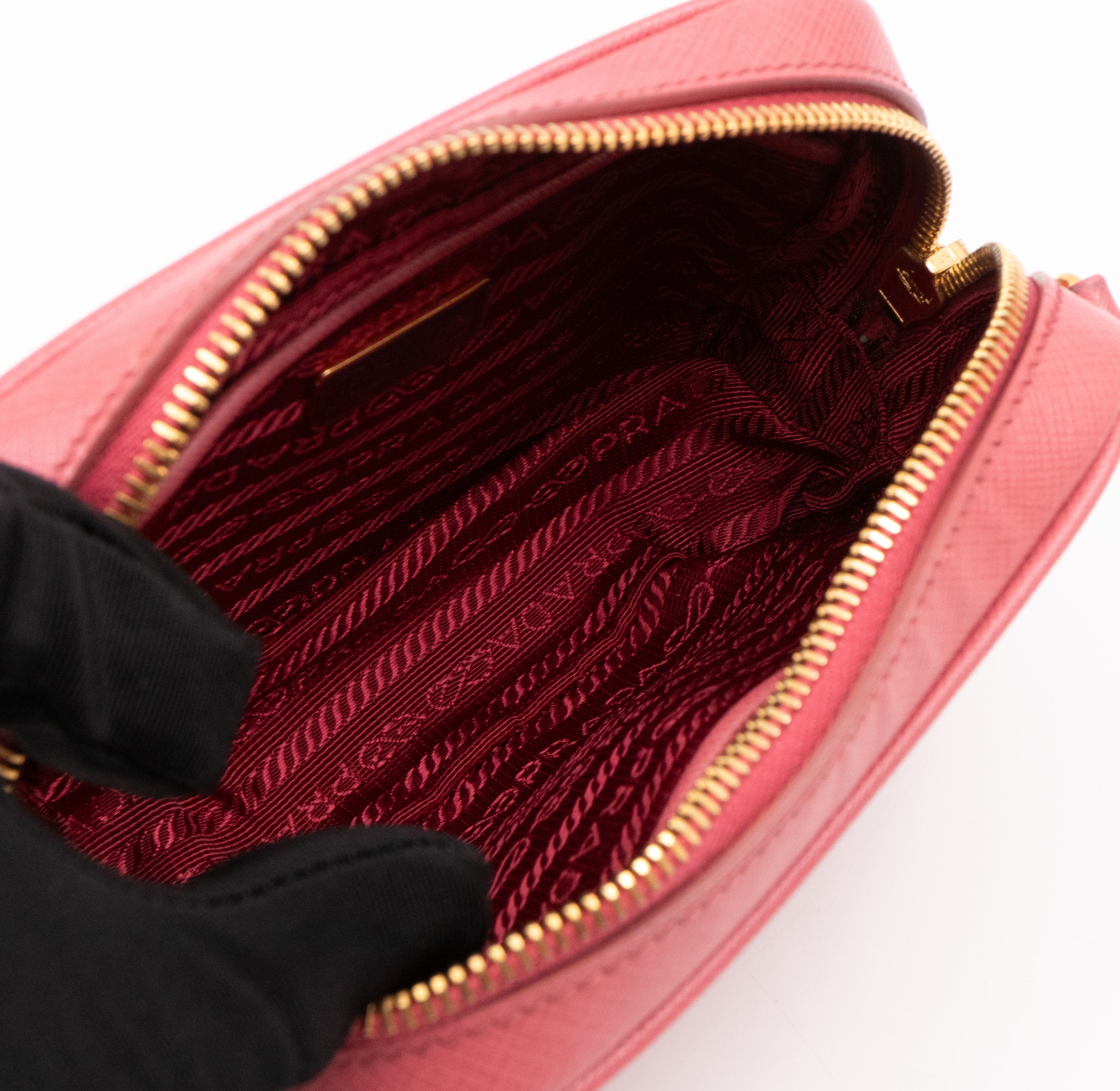 Camera Bag Pink Leather