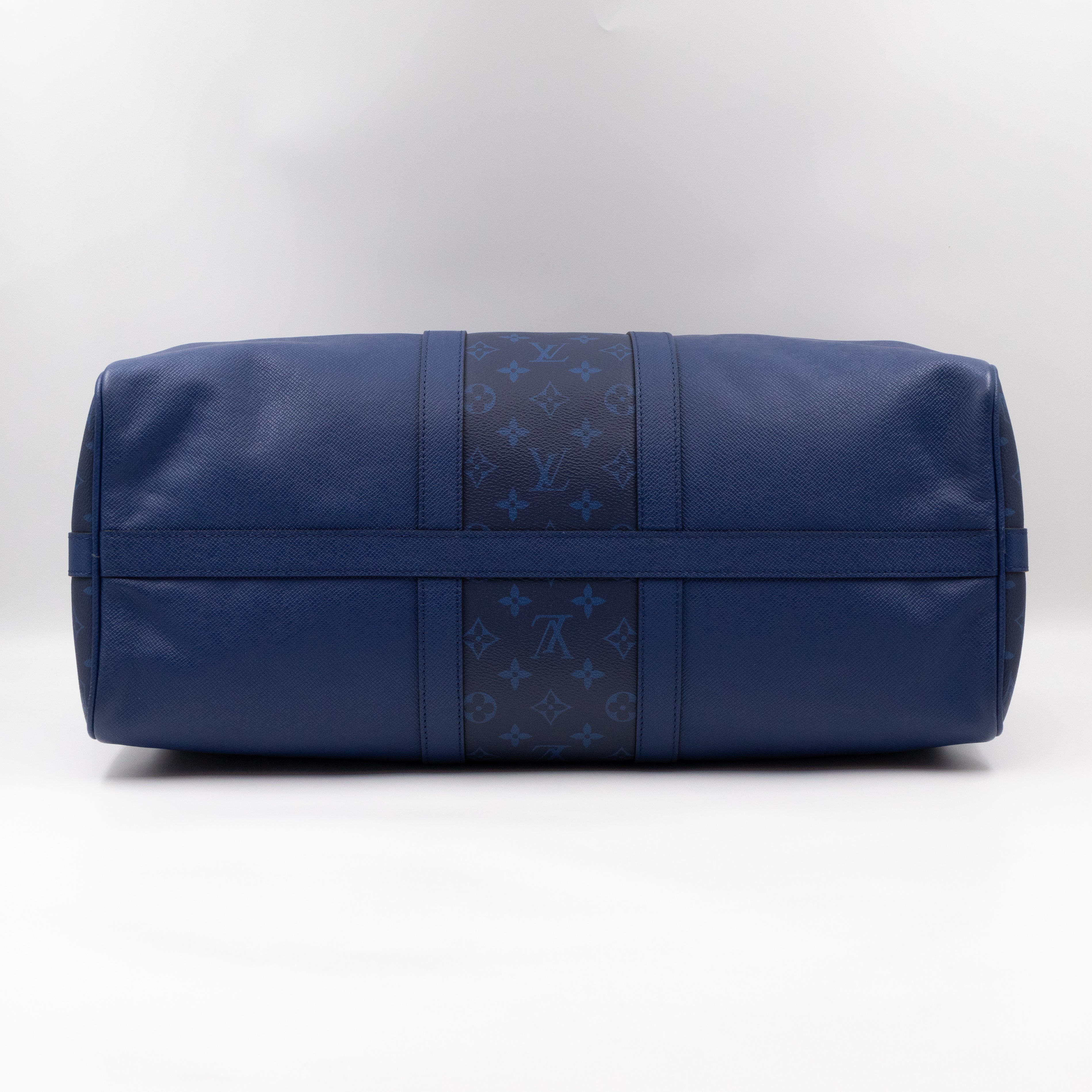 Keepall 50 Bandouliere Pacific Blue Taigarama Leather