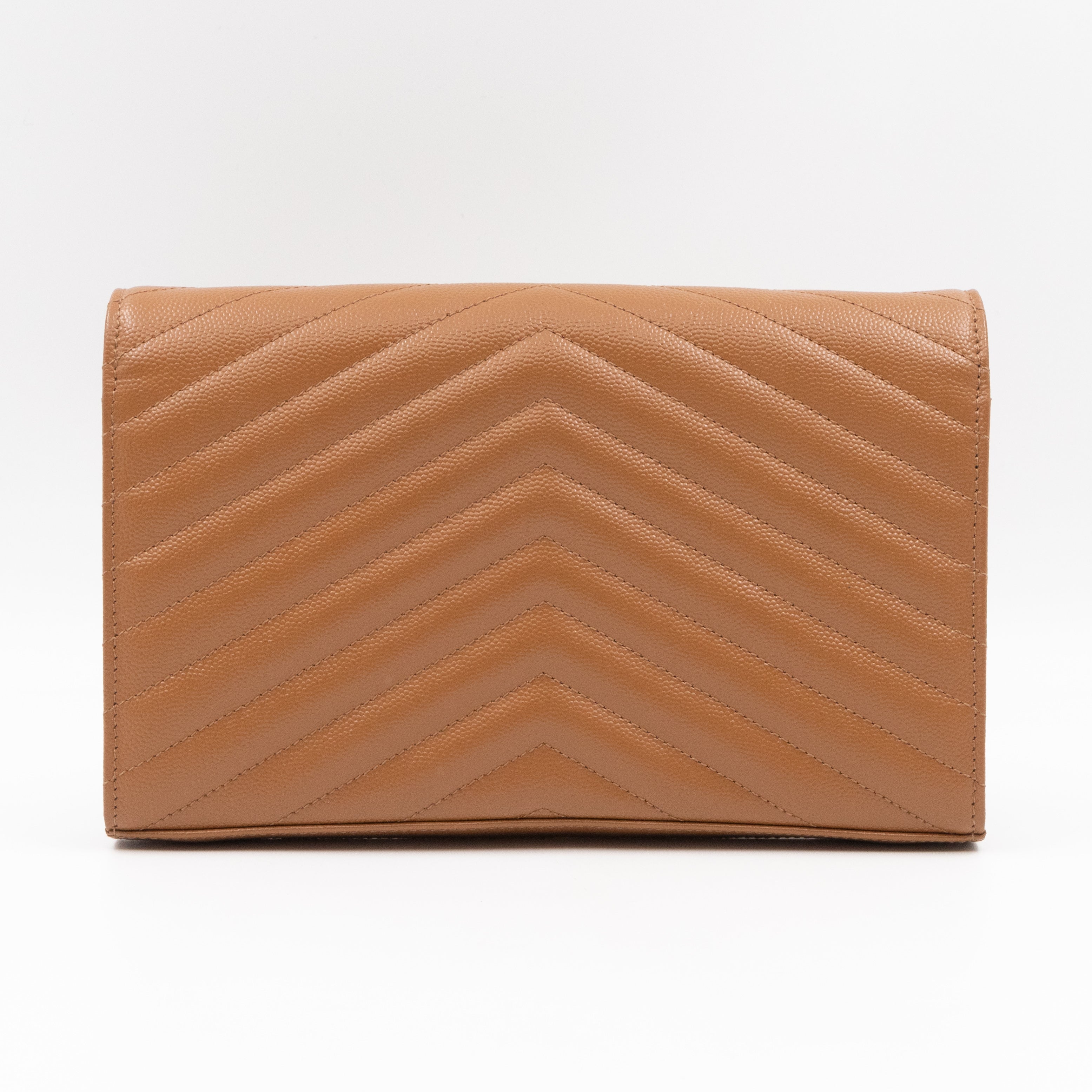 Cassandre Chain Wallet Dark Natural Grained Leather