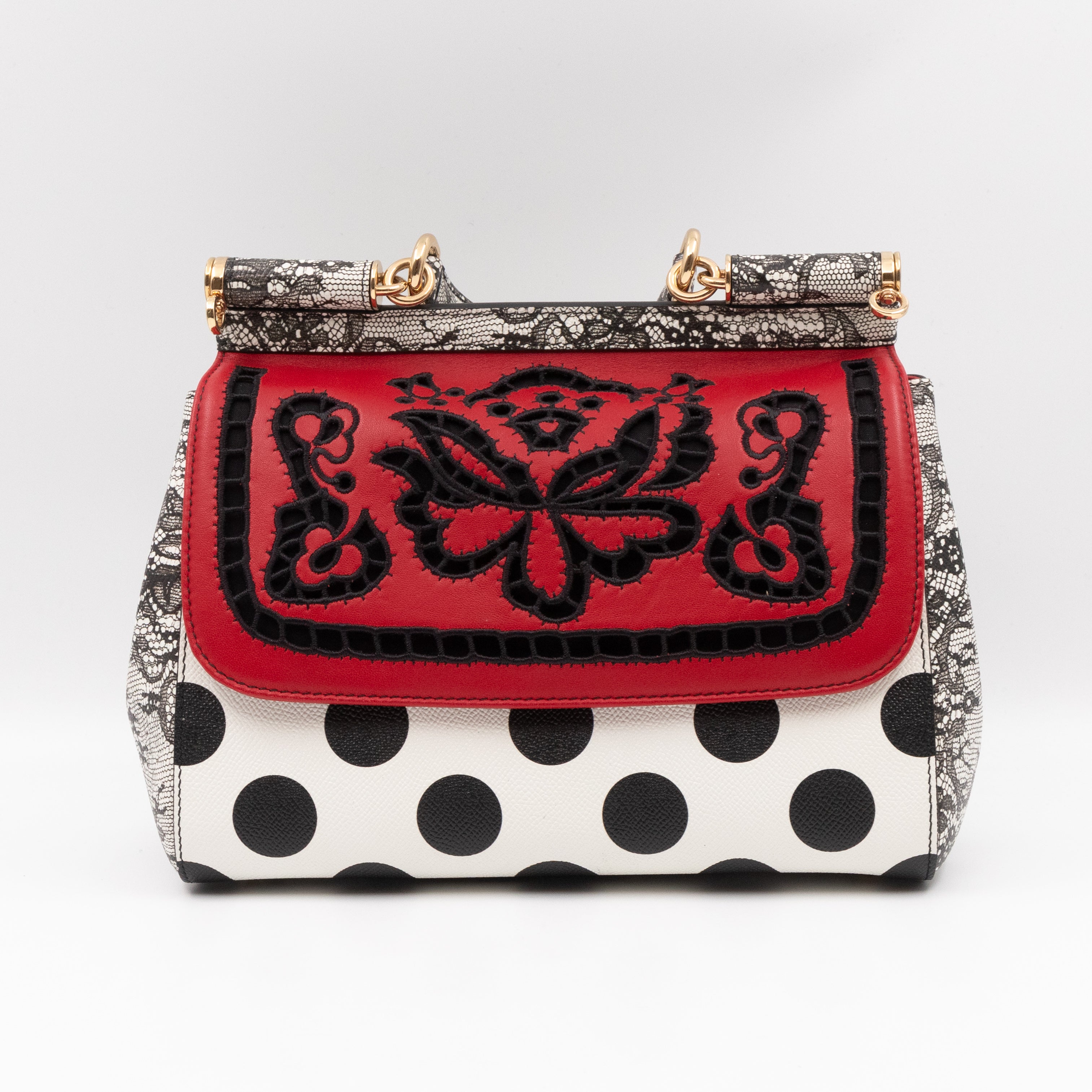 Sicily Laced Embroidery Dauphine Leather