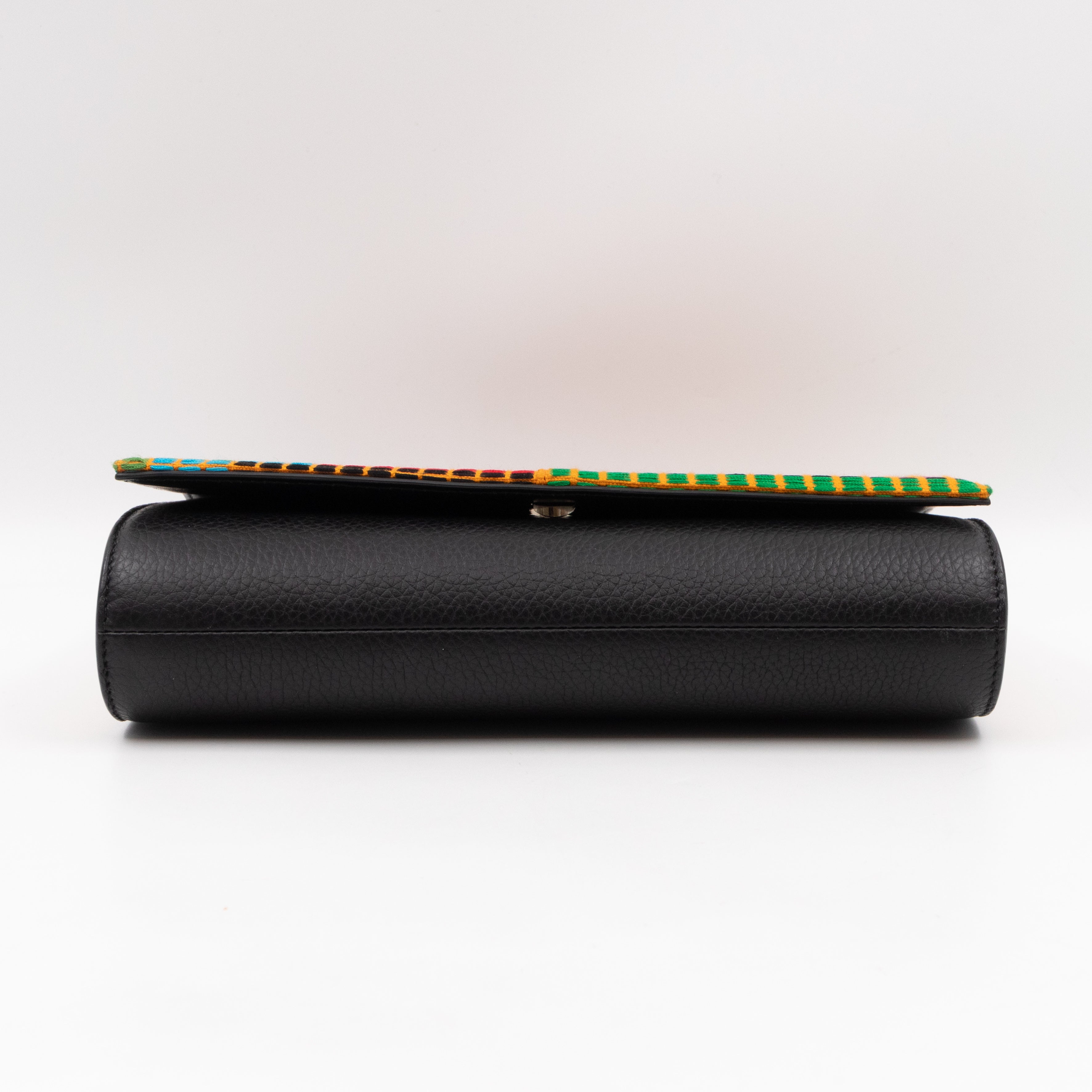 Christian Louboutin Paloma Africube Multicolor Clutch Embroidered