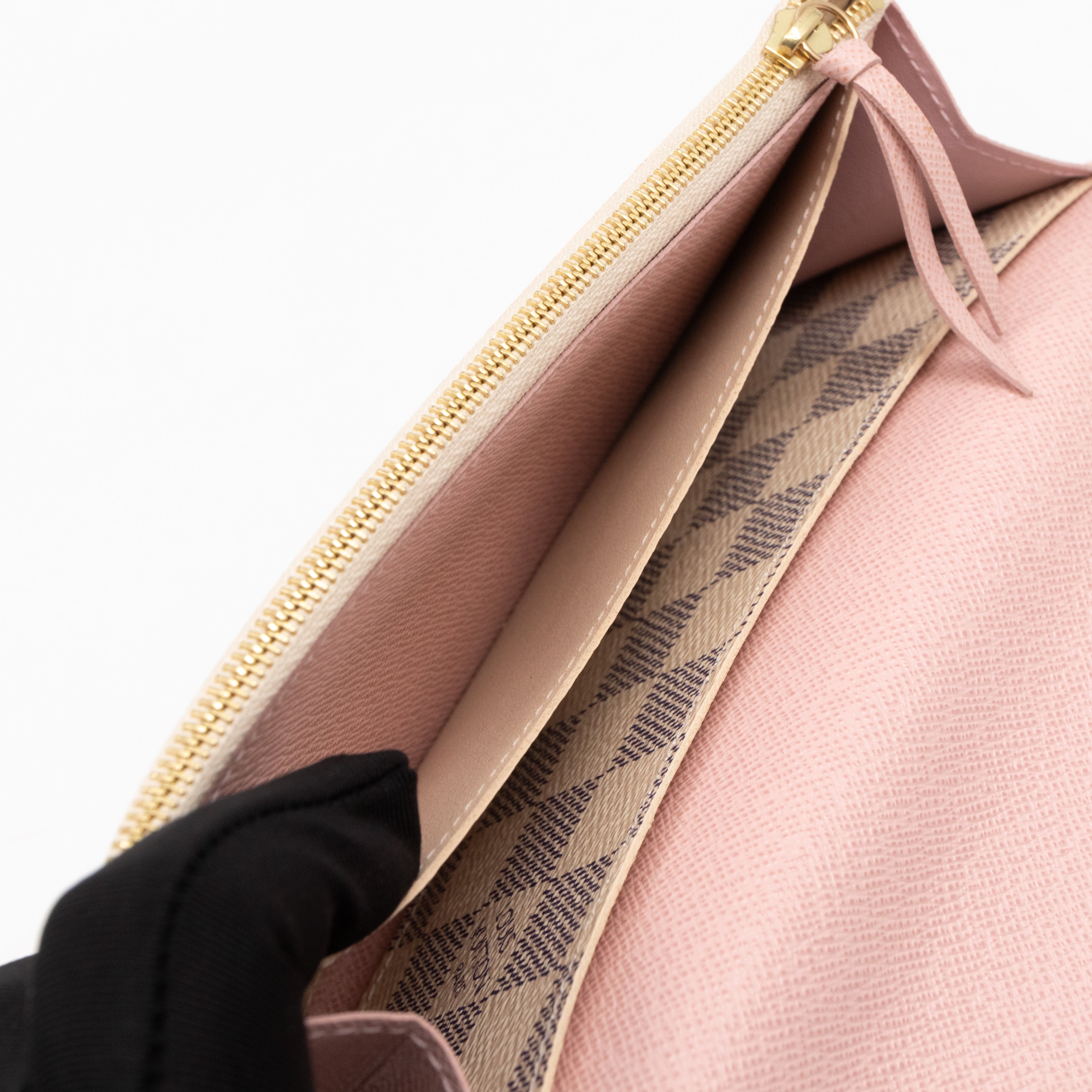 Emilie Wallet Damier Azur Rose Ballerine