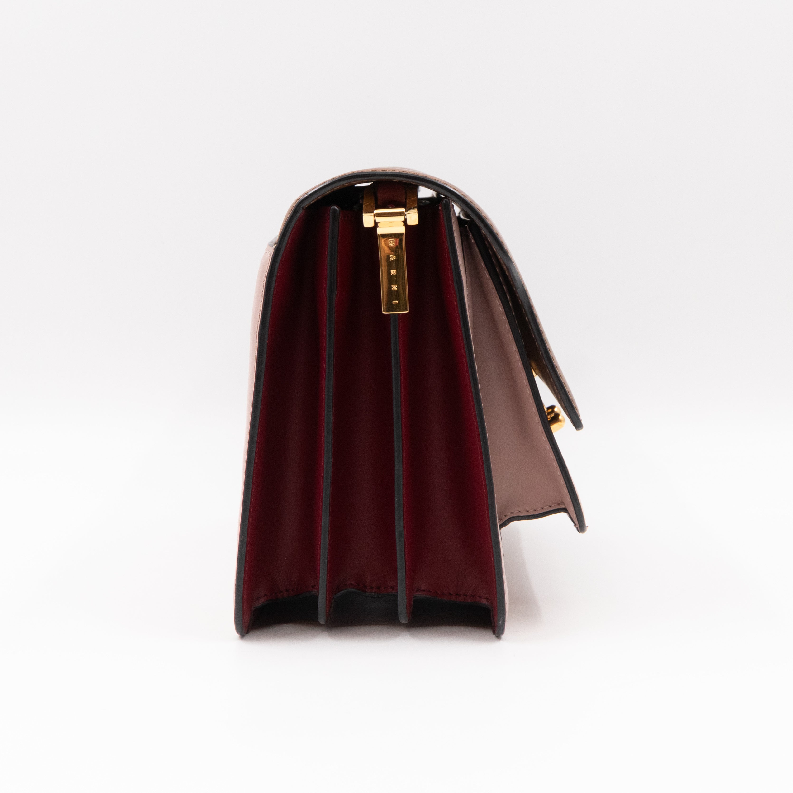 Trunk Bag Mini Pink Brown & Burgundy Leather