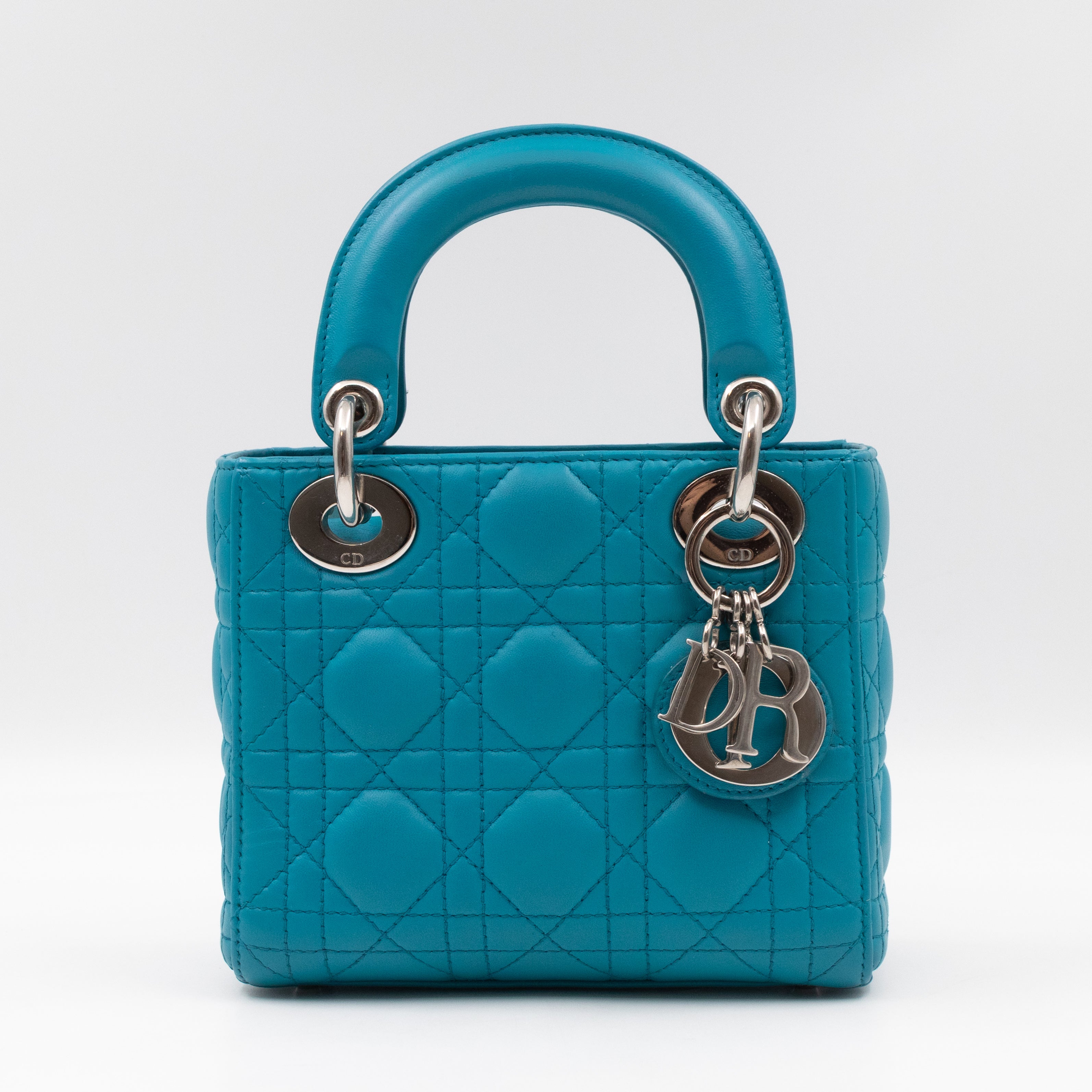 Lady Dior Mini Turquiose Leather