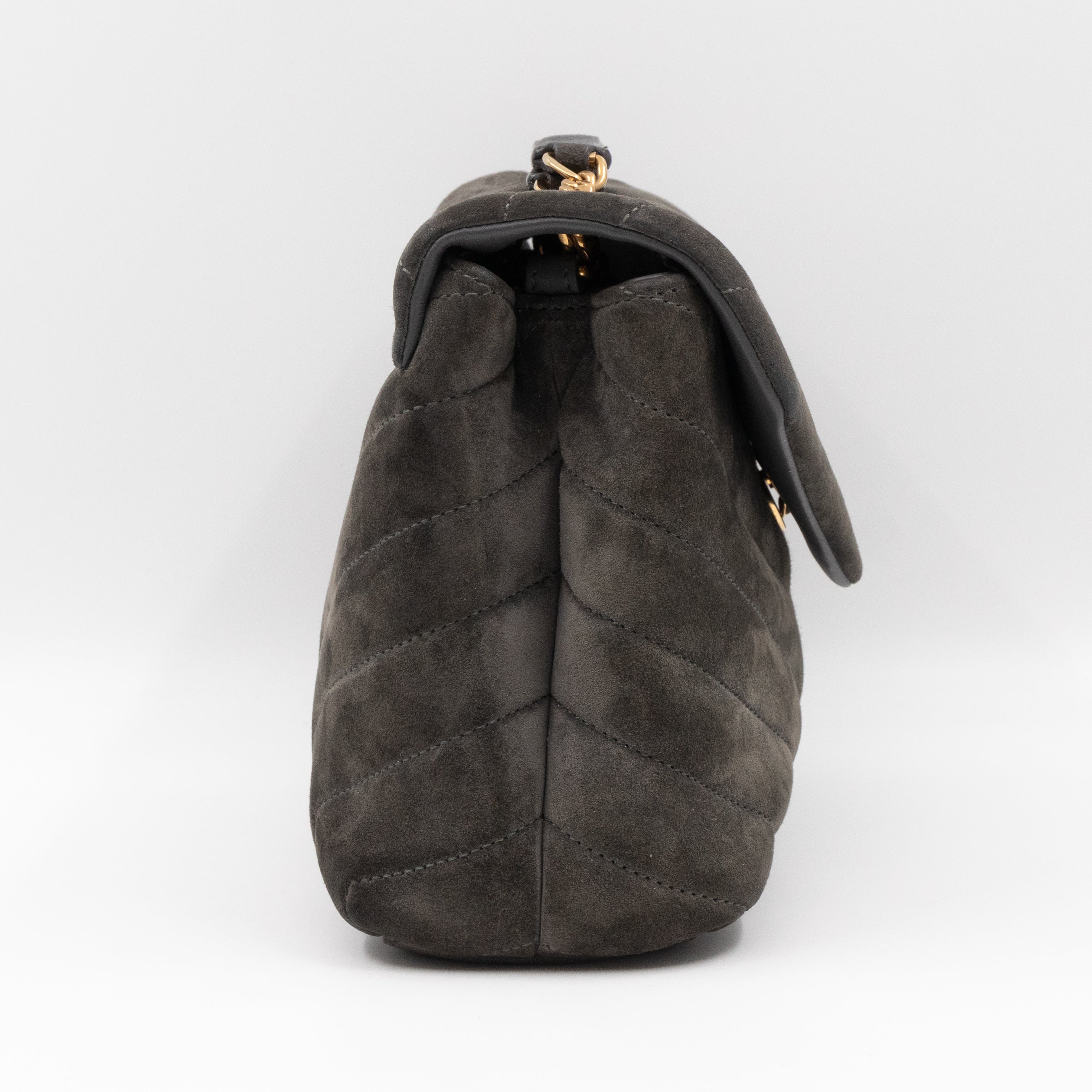 Loulou Small Grey Suede