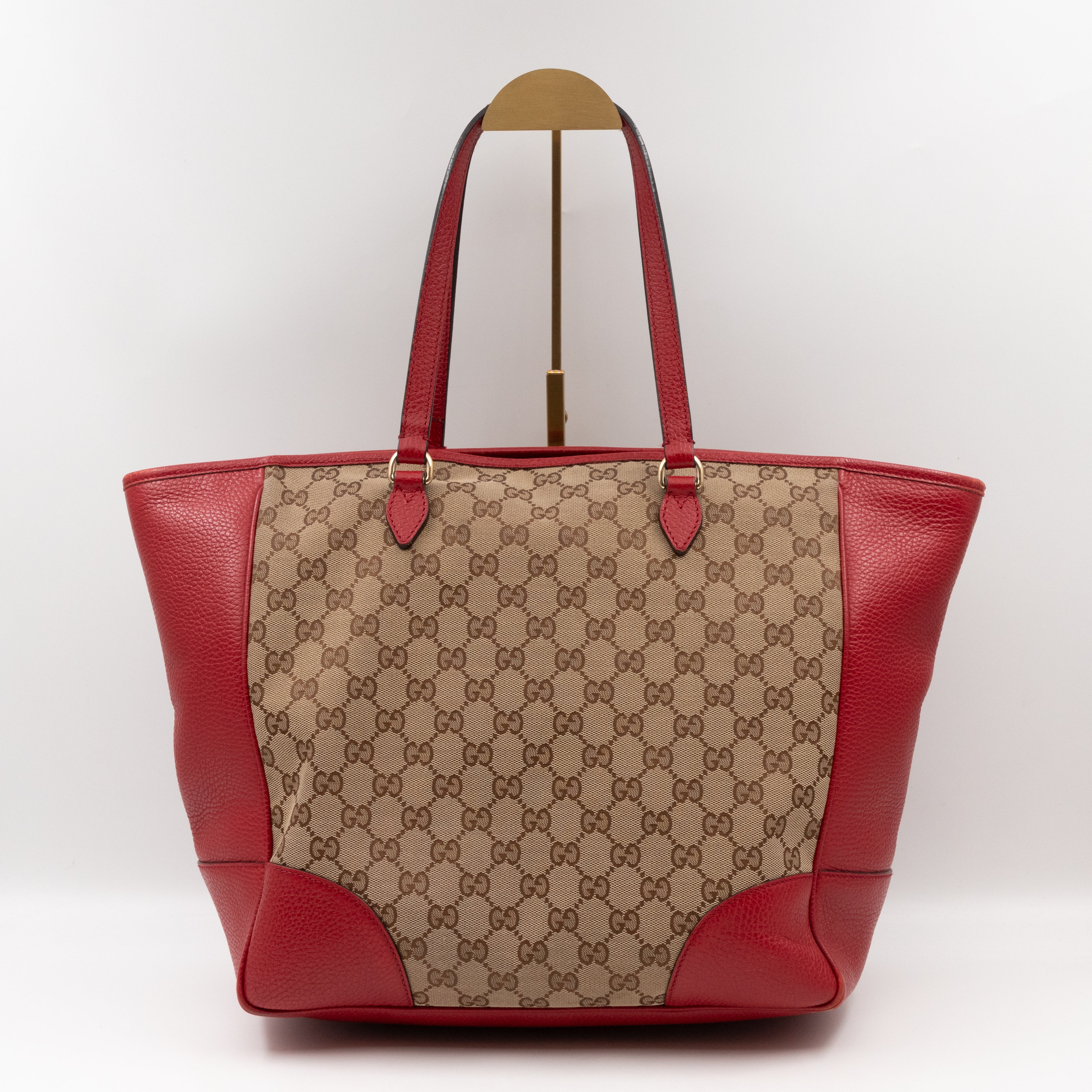 Bree Original Tote Medium GG Canvas Red Leather