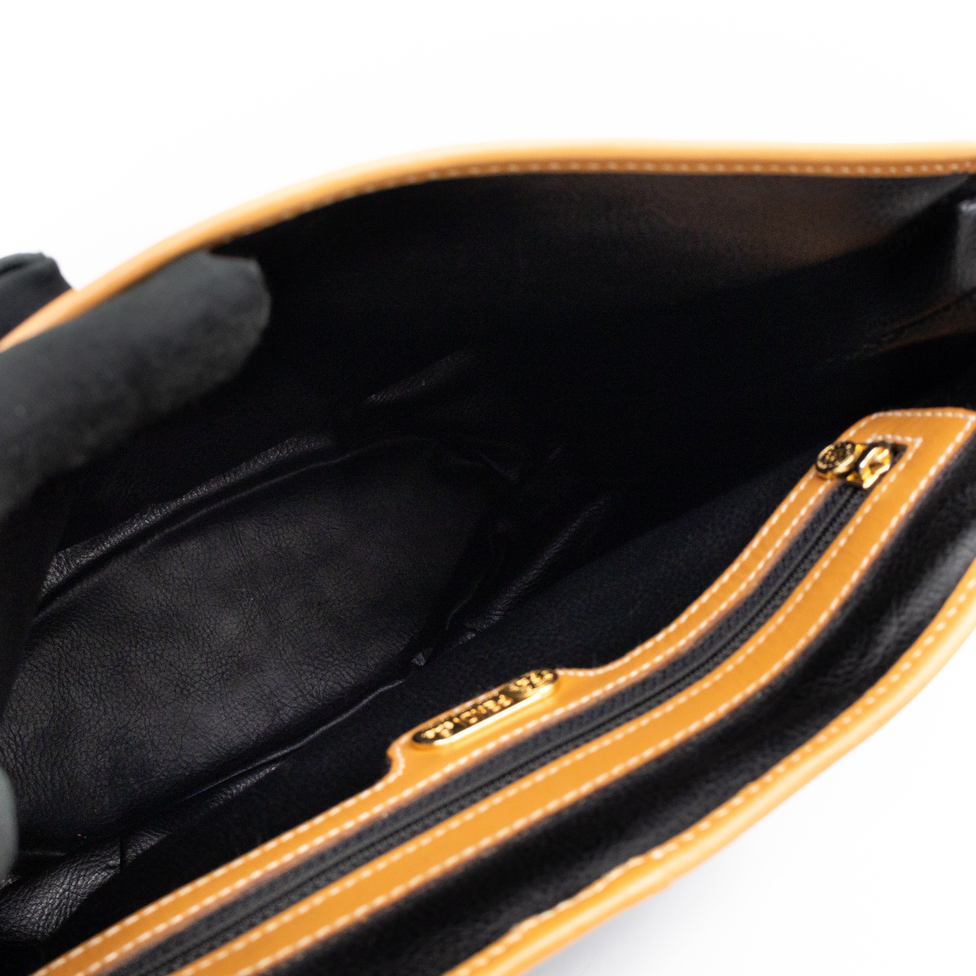 Vintage Crossbody Purse Bag Blue Coated Canvas