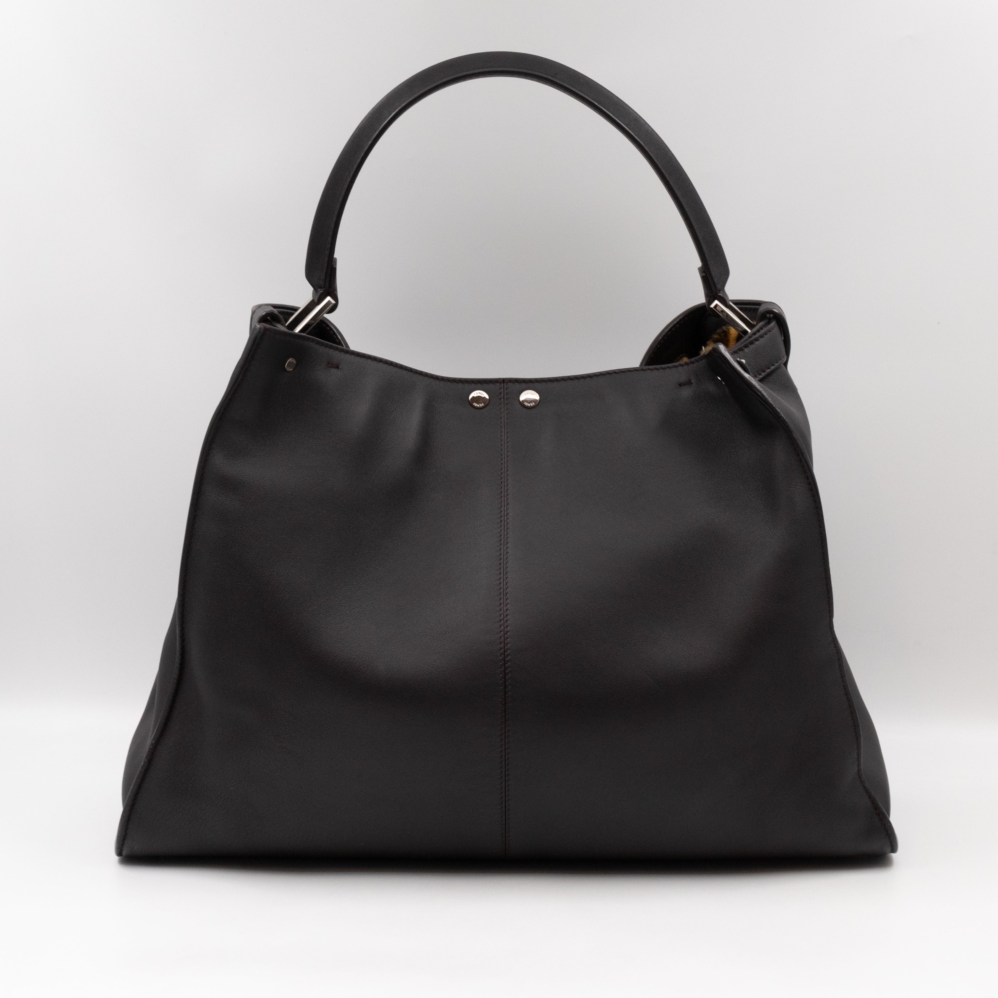 Peekaboo X-lite Large Brown Leather & FF Wool