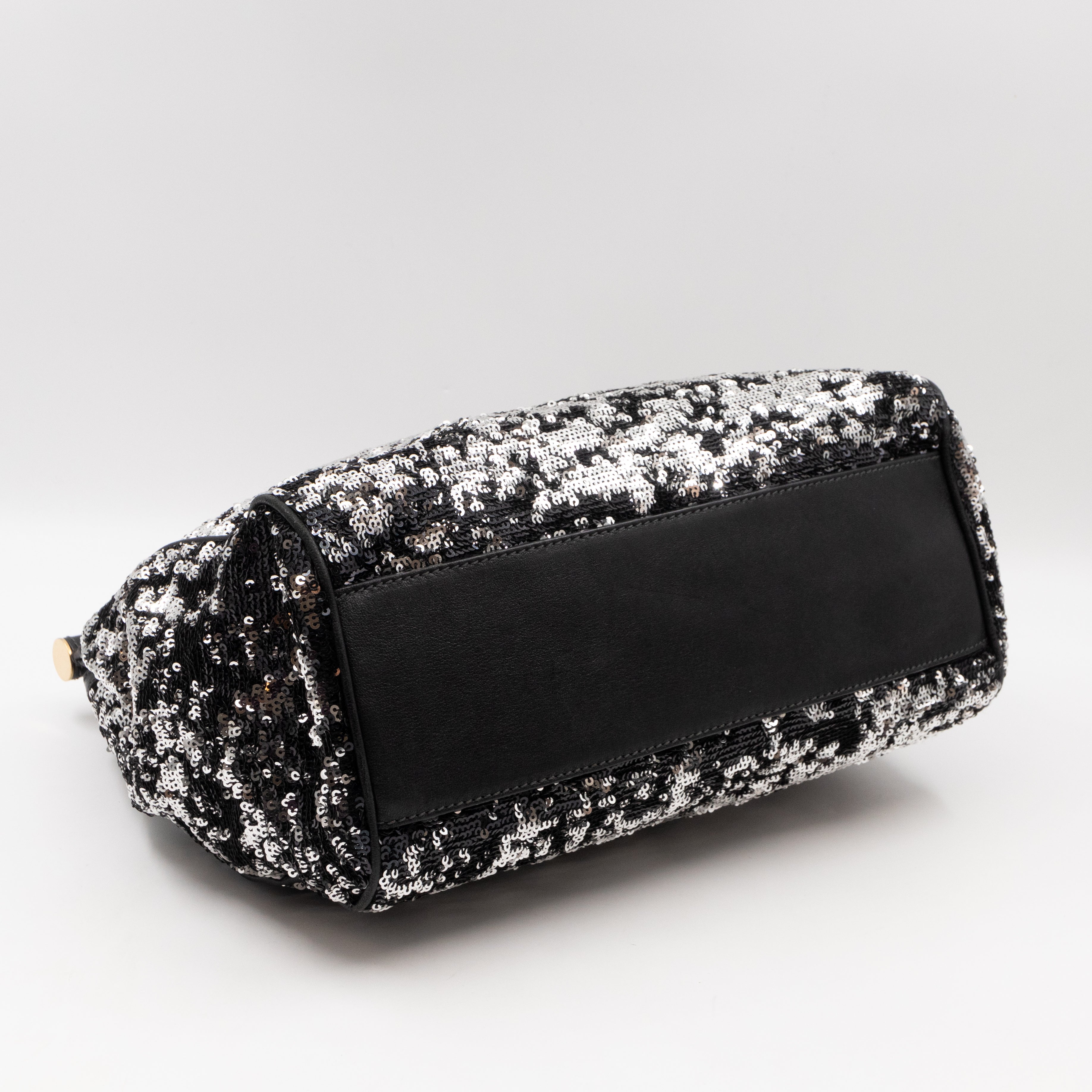Sicily Large Black Sequins Leather