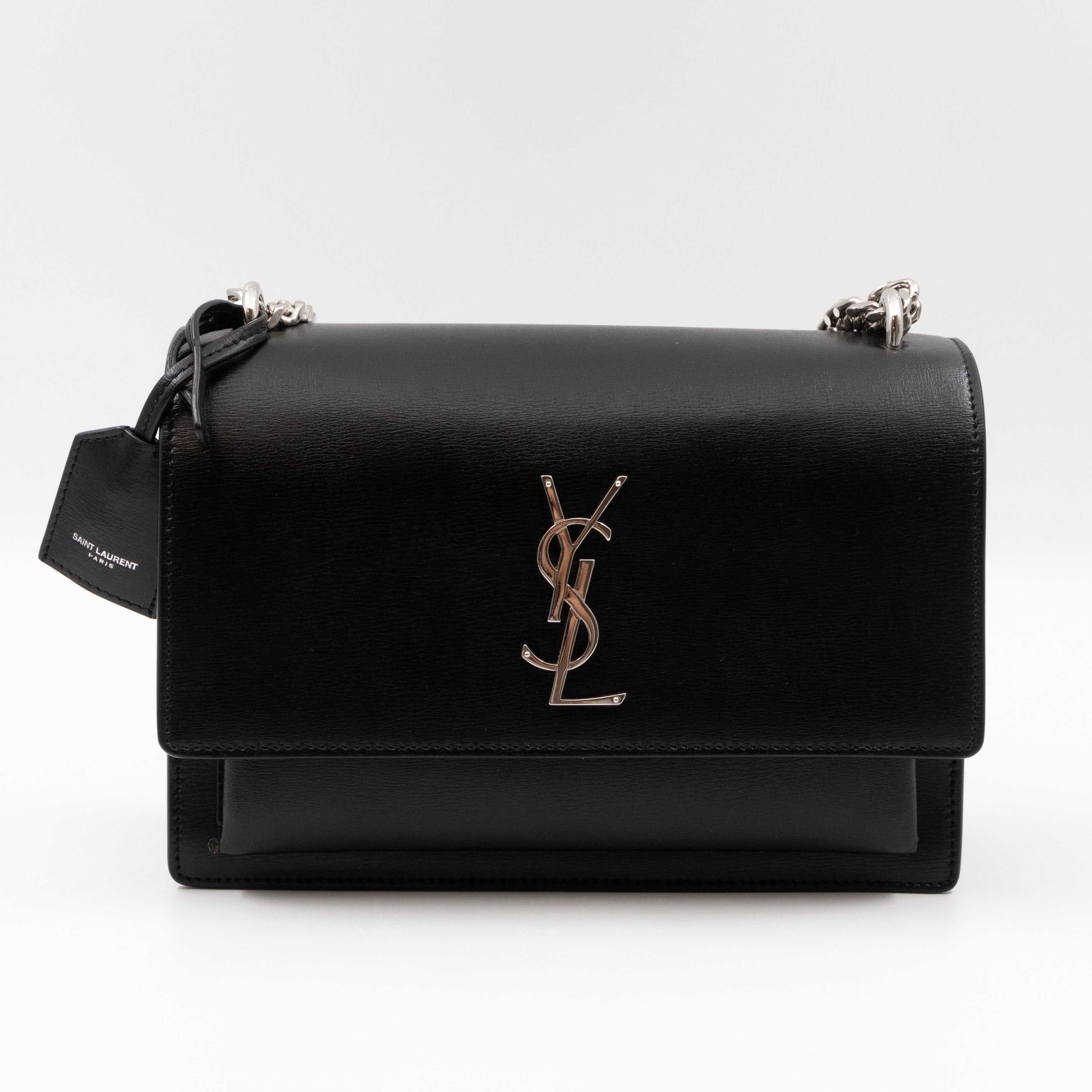 Sunset Medium Black Smooth Leather
