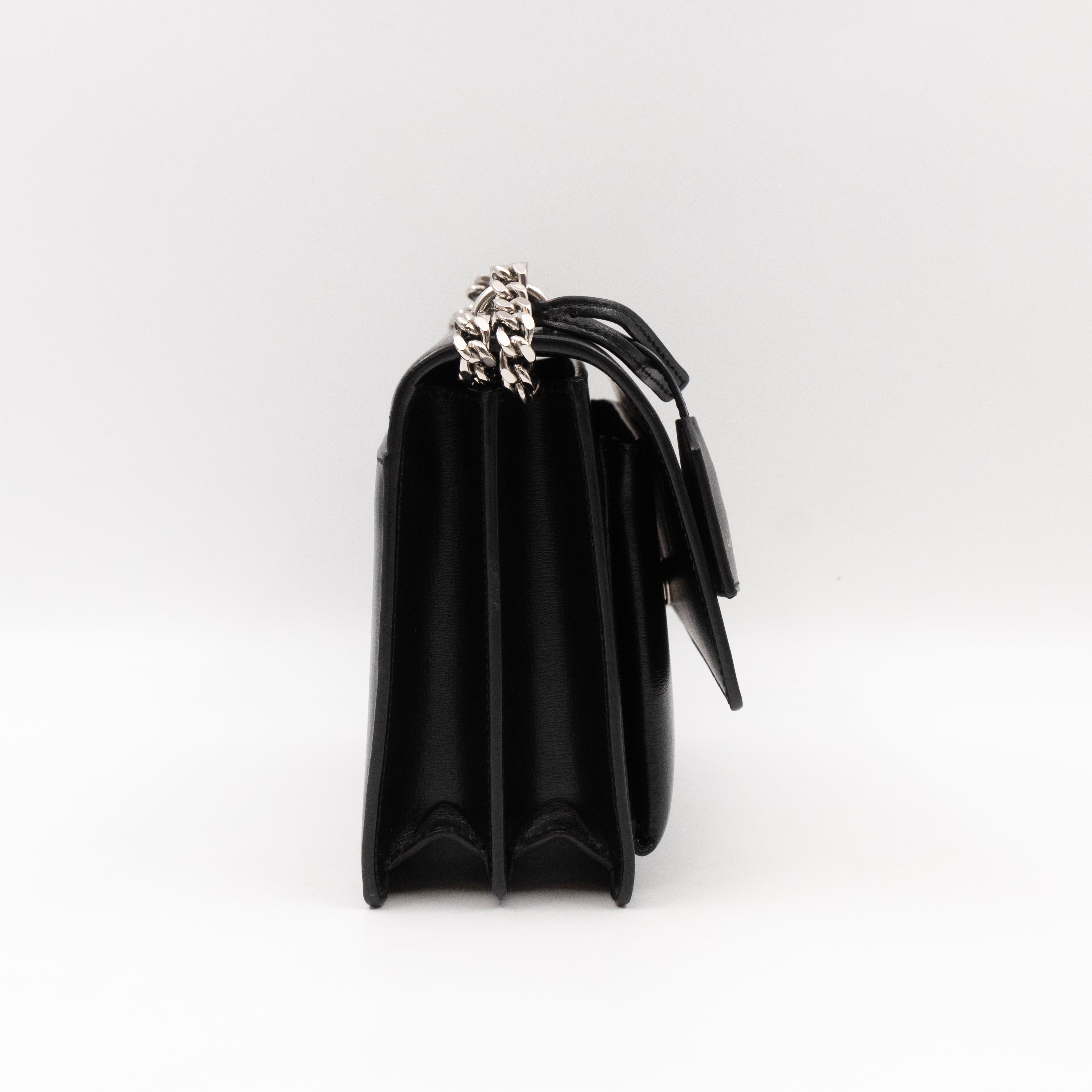 Sunset Medium Black Smooth Leather