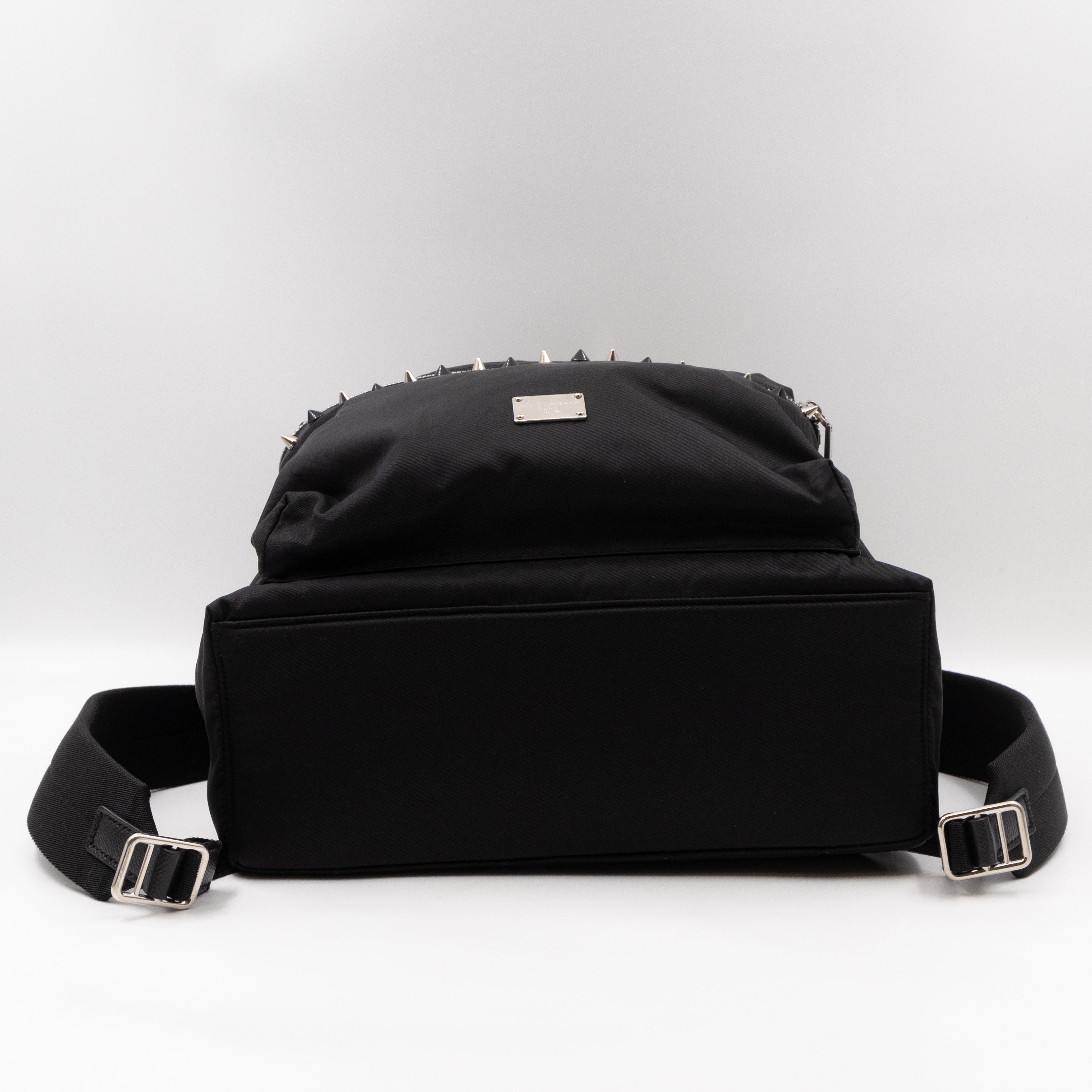 Vulcano Backpack Studs & Pins Black Nylon