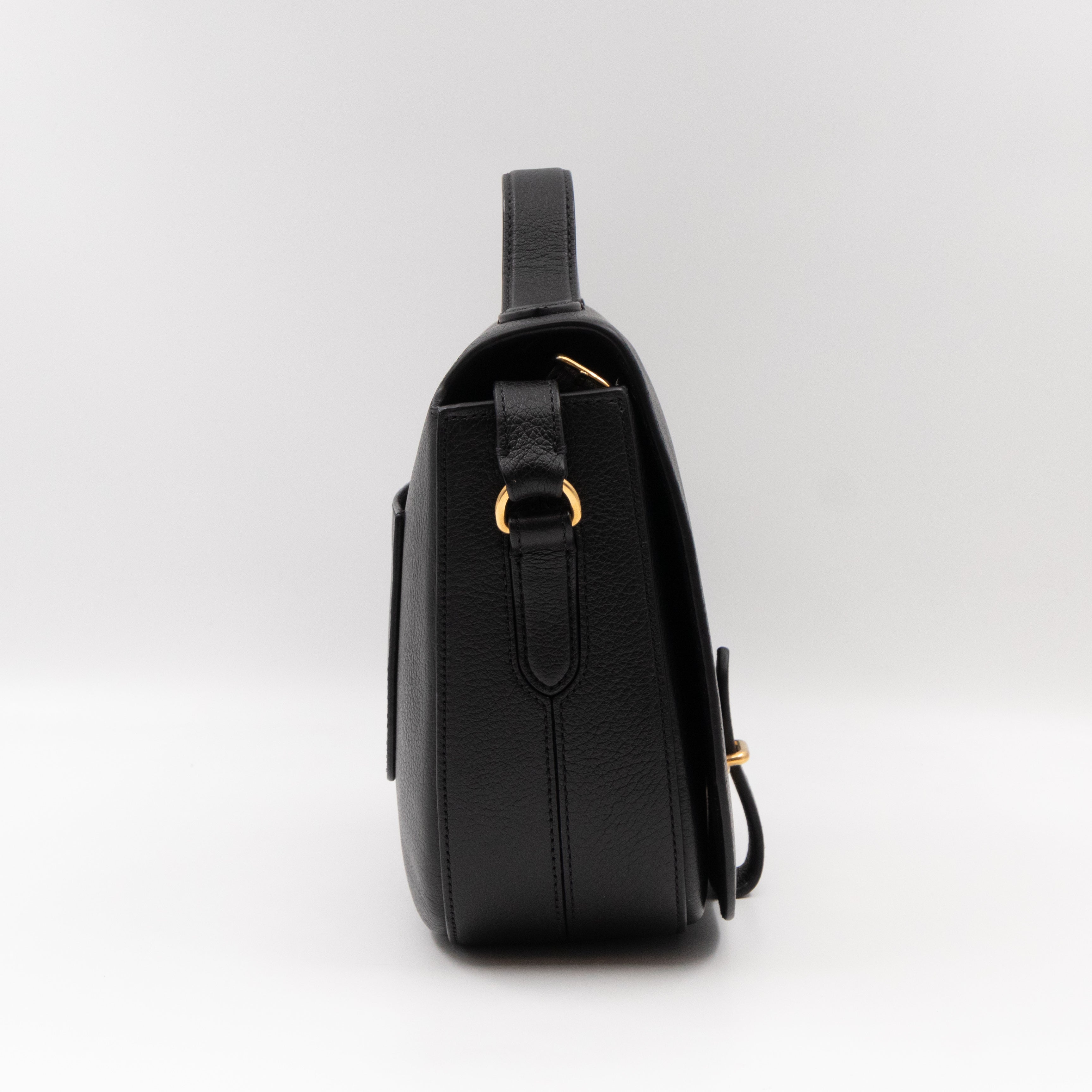 Tenby Crossbody Bag Black Calfskin Leather