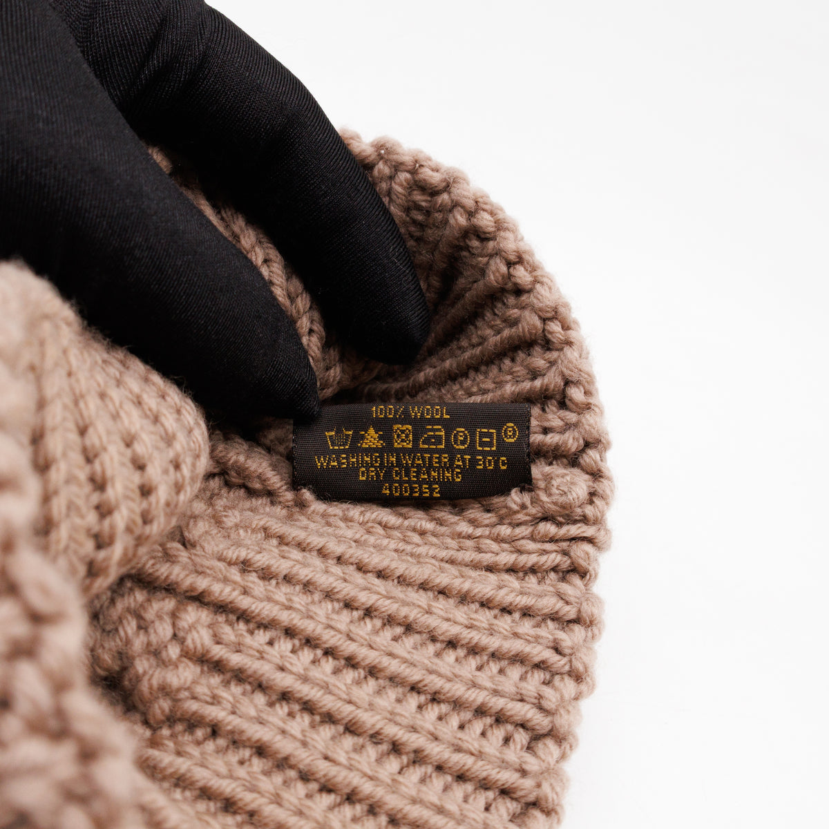 Button Beanie Beige Pink