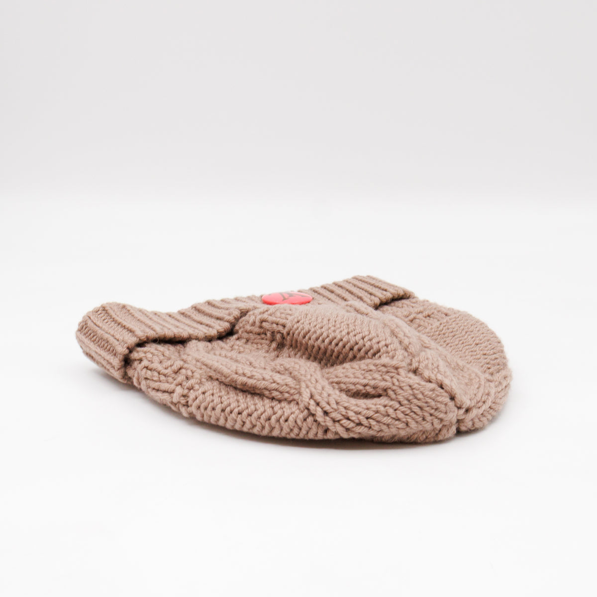 Button Beanie Beige Pink