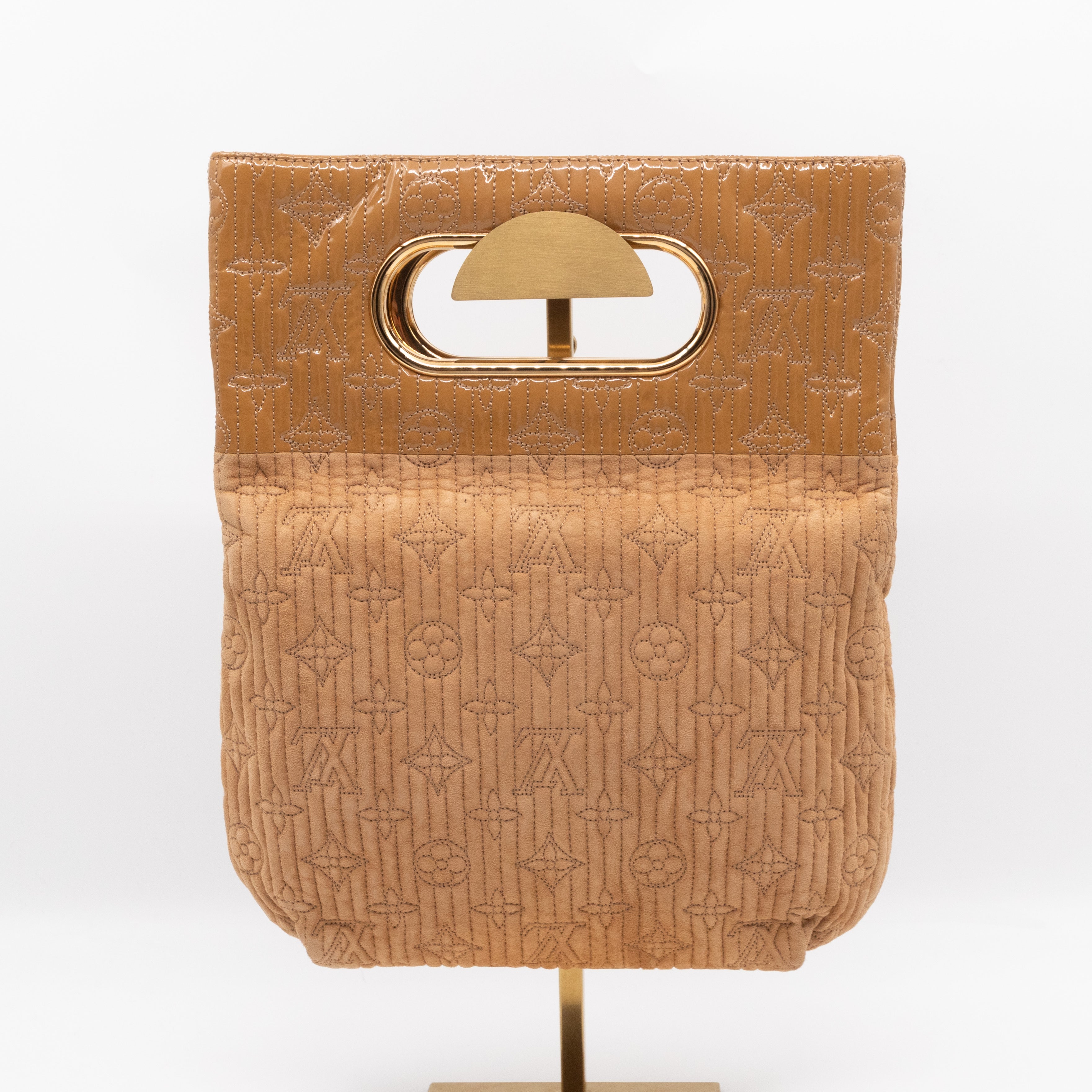 Motard Afterdark Clutch Bag Powder Monogram Suede
